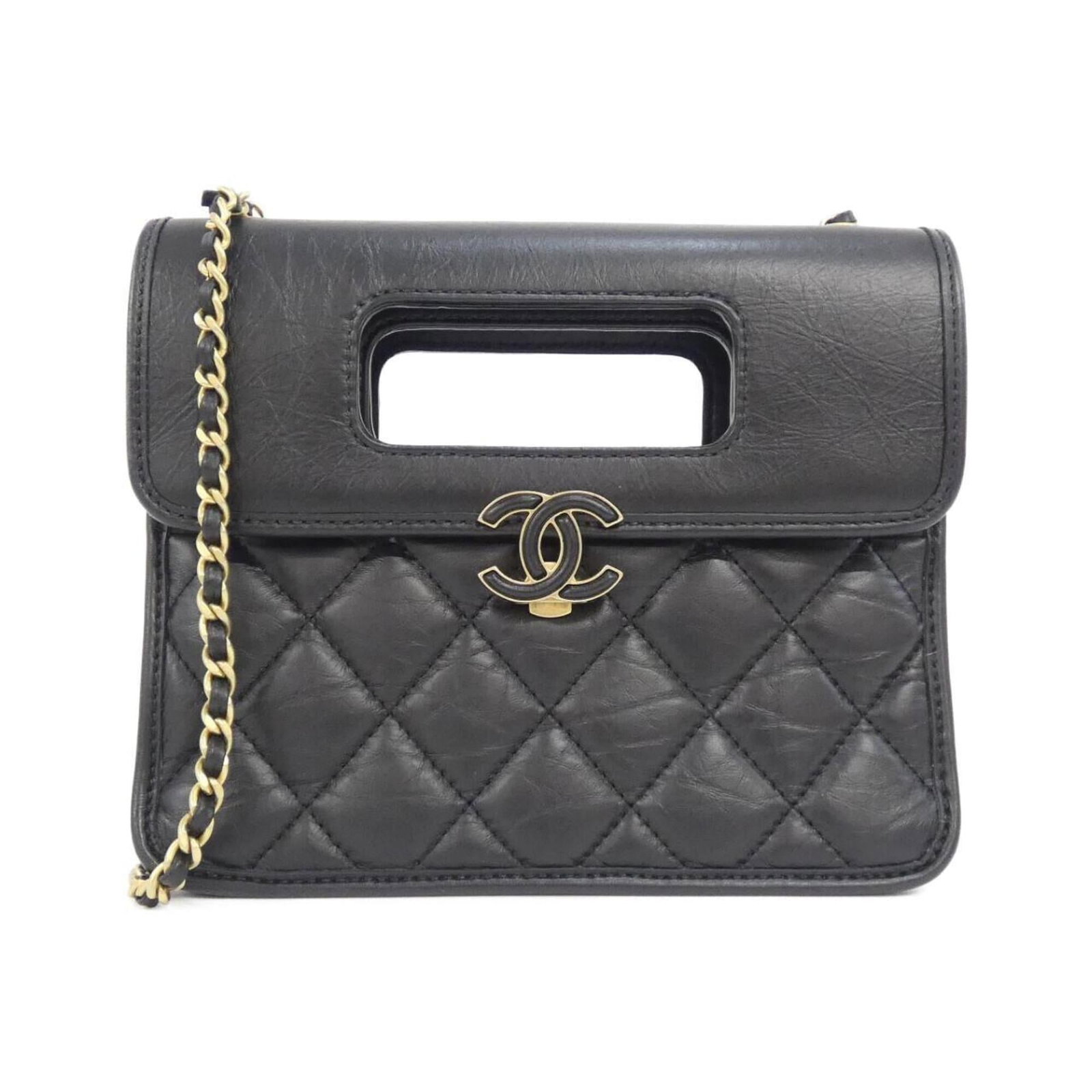Shoulder Bag Leather Chanel: Shoulder Bag Leather Chanel The Chanel MPN AS4025 Shoulder Bag features high-quality black calfskin leather and matte gold hardware, creating a sleek and sophisticated design. Measuring 17cm x 20cm x