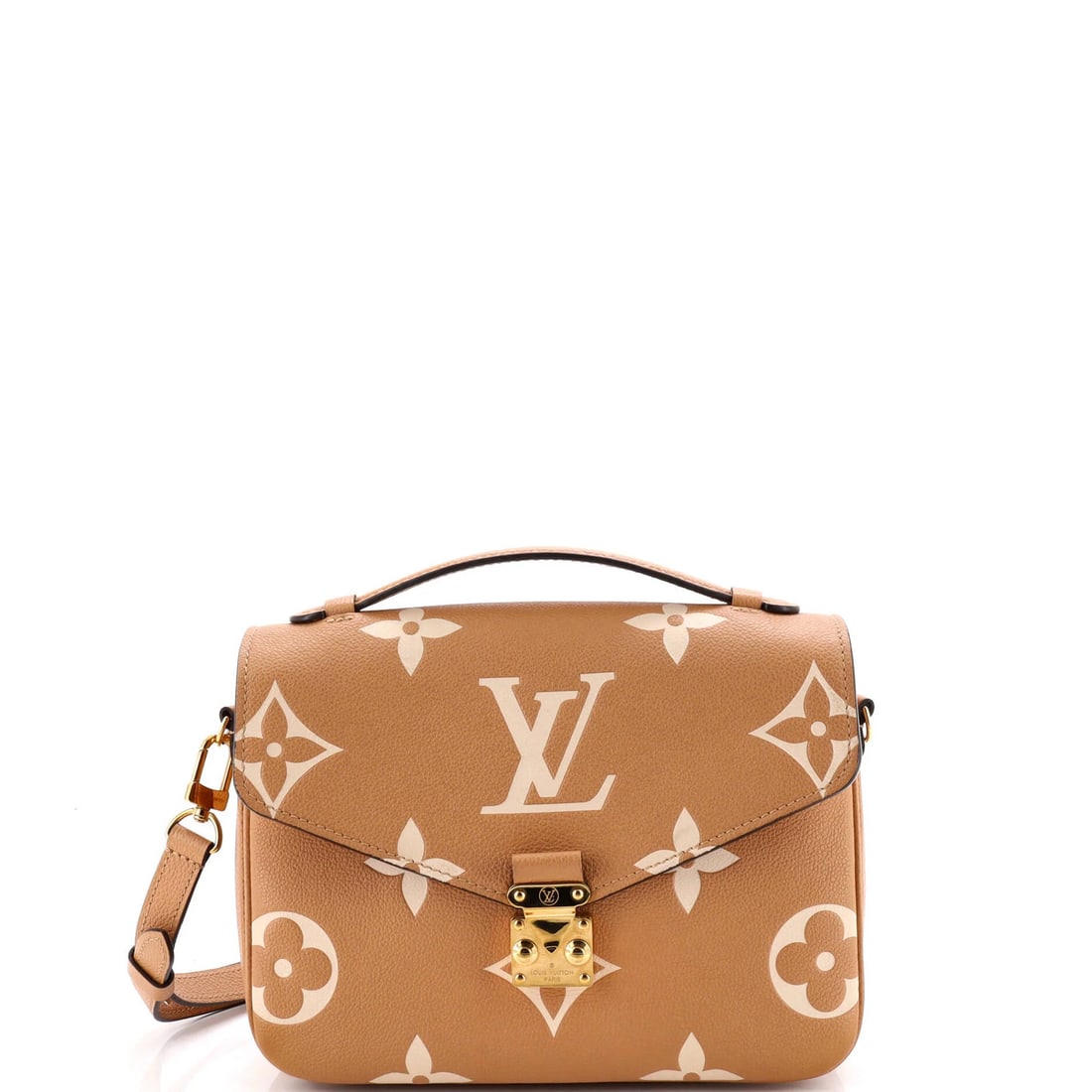 Bicolor Giant Empreinte Monogram Pochette Louis Vuitton: Bicolor Giant Empreinte Monogram Pochette Louis Vuitton This Bicolor Giant Empreinte Monogram Pochette Louis Vuitton features a striking brown exterior with the iconic monogram pattern, adding a