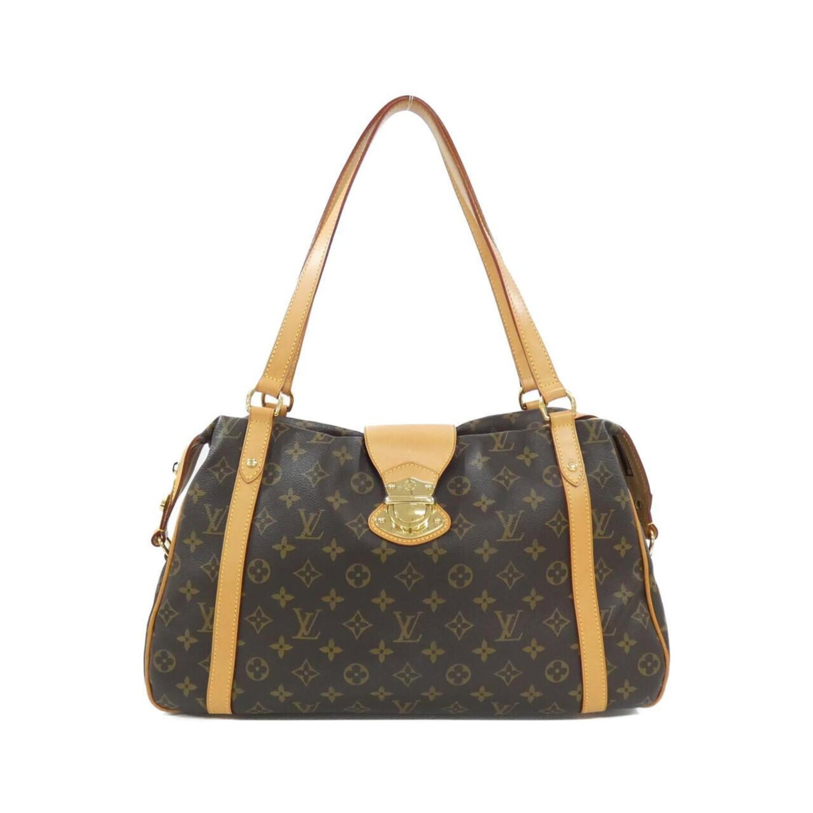 Shoulder bag coated canvas by Louis Vuitton: Shoulder bag coated canvas by Louis Vuitton Coated canvas by Louis Vuitton, a timeless shoulder bag with classic design and durable construction. Measuring 24cm x 44cm x 16cm, it features a sturdy
