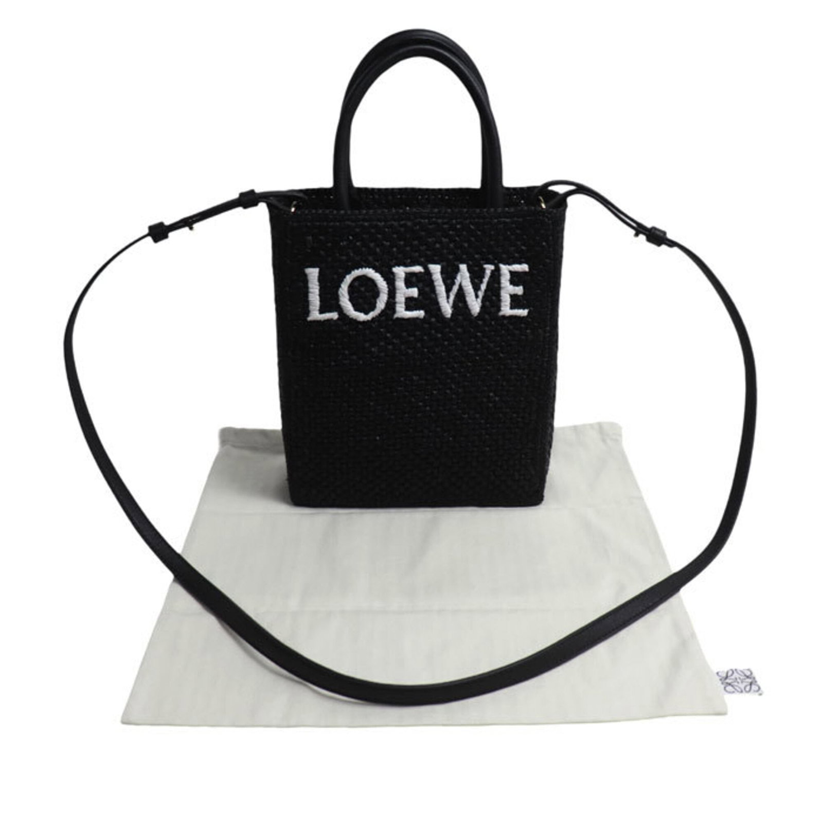 Raffia Leather Loewe Tote - 7