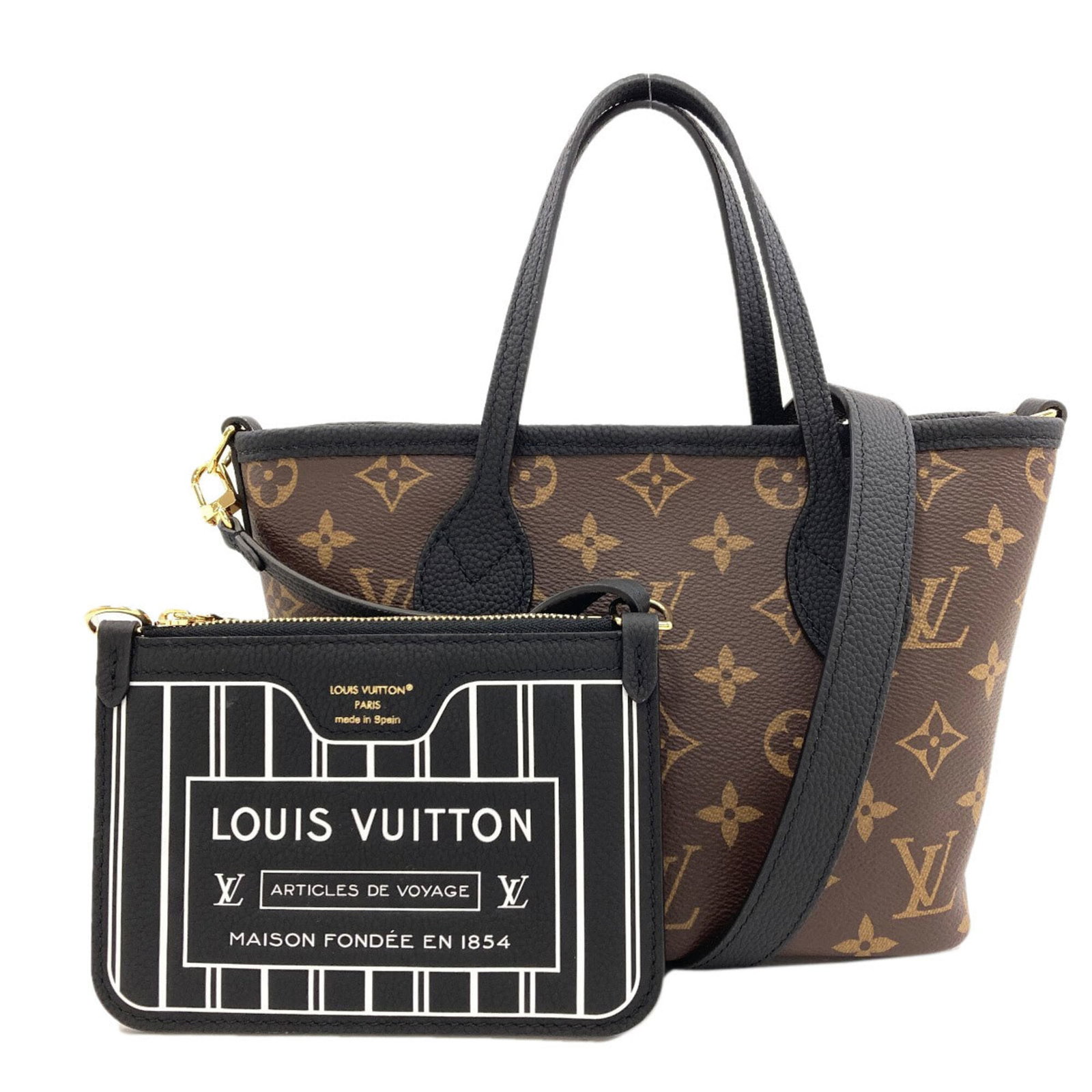 Canvas Monogram Handbag Louis Vuitton: Canvas Monogram Handbag Louis Vuitton Canvas Monogram Handbag in Black with Signature. This Louis Vuitton handbag features the iconic monogram canvas design and measures 17.5cm x 19.5cm x 11cm. The ba