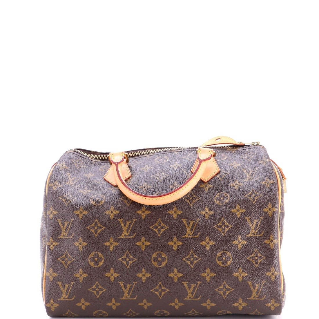 Louis Vuitton Speedy Handbag Monogram Canvas 30: Louis Vuitton Speedy Handbag Monogram Canvas 30 The Louis Vuitton Speedy Handbag Monogram Canvas 30 boasts a timeless design with its iconic monogram pattern, perfectly complemented by the rich brown