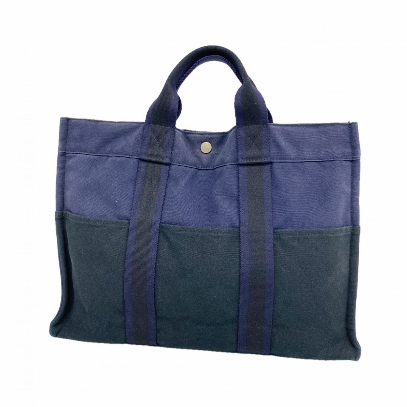 Canvas Hermes Tote Bag: Canvas Hermes Tote Bag Canvas Hermes Tote Bag - A timeless and sleek design, this black canvas tote bag features silver hardware and measures 32cm x 42.5cm x 10.5cm. The classic style is perfect for e