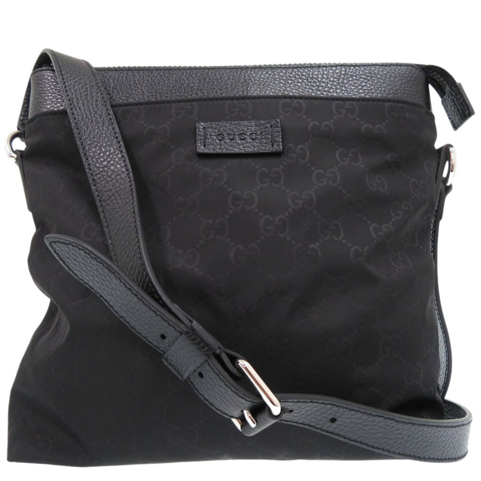 Nylon Leather Gucci Bag Shoulder: Nylon Leather Gucci Bag Shoulder Nylon Leather Gucci Bag Shoulder - A sleek and modern shoulder bag made from high-quality leather and nylon, featuring a classic black design that exudes timeless styl