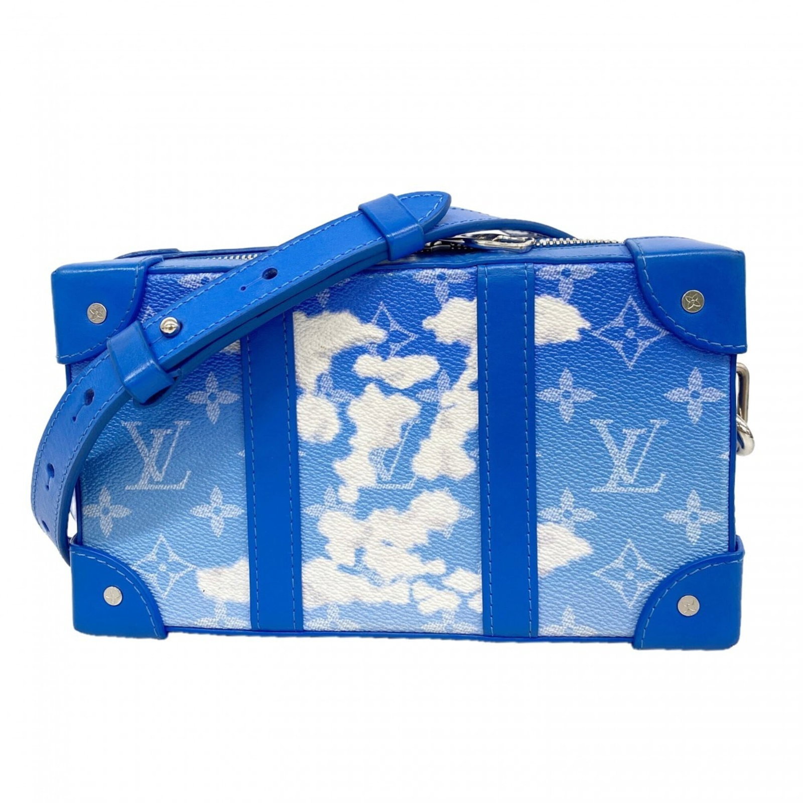 Shoulder bag from Louis Vuitton: Shoulder bag from Louis Vuitton Blue and White Louis Vuitton Shoulder Bag. This shoulder bag features the iconic monogram pattern in blue and white, with a classic design that exudes timeless elegance
