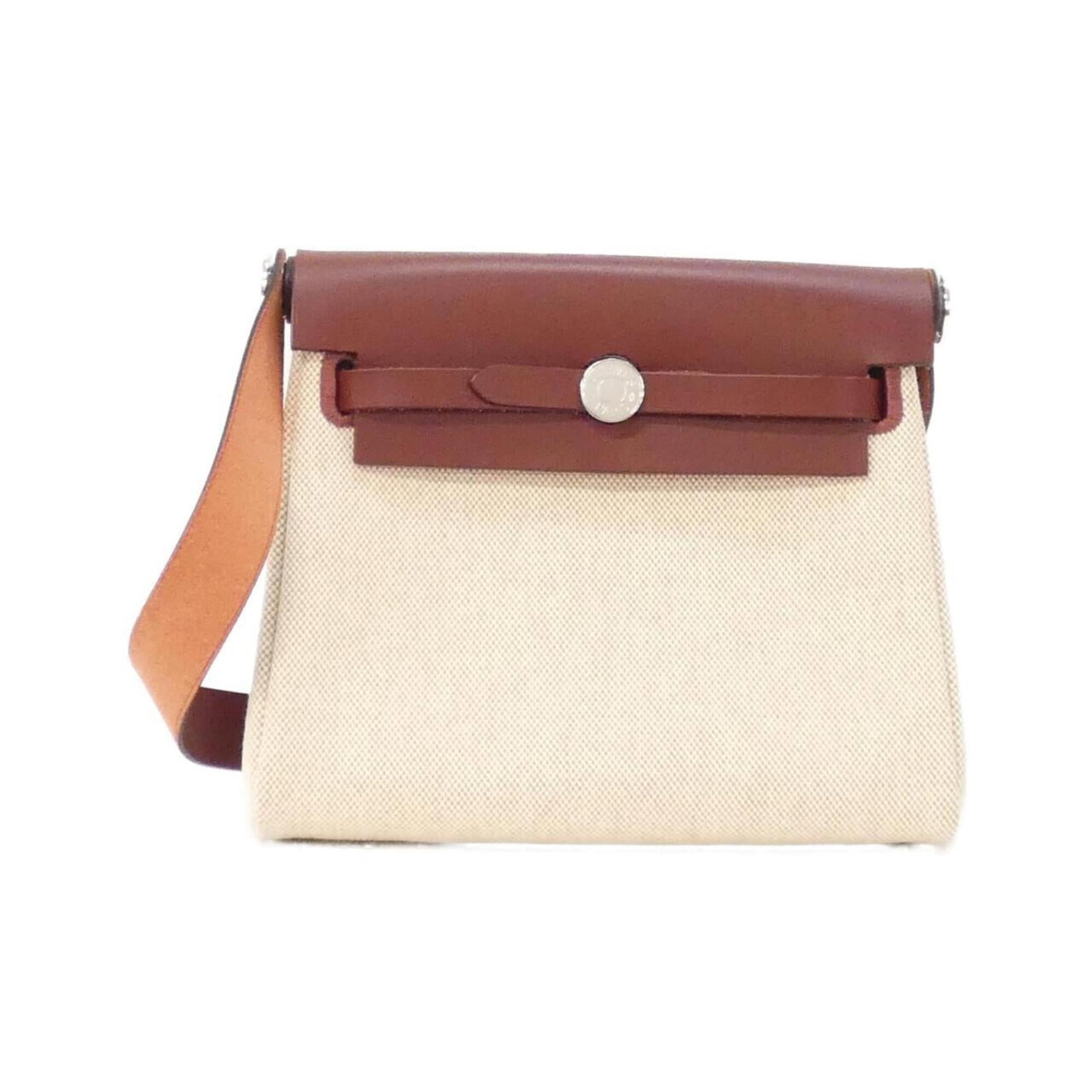 Canvas leather shoulder bag Hermes (1 of 8)