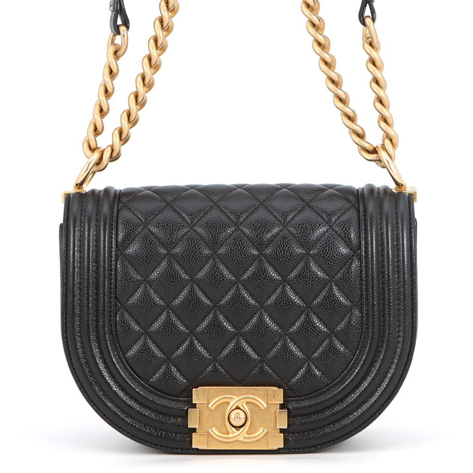 Calfskin handbag bag shoulder Chanel: Calfskin handbag bag shoulder Chanel Calfskin handbag bag shoulder Chanel features a classic design with a black grained Calfskin material and signature details. Made in France, this AS3350 style