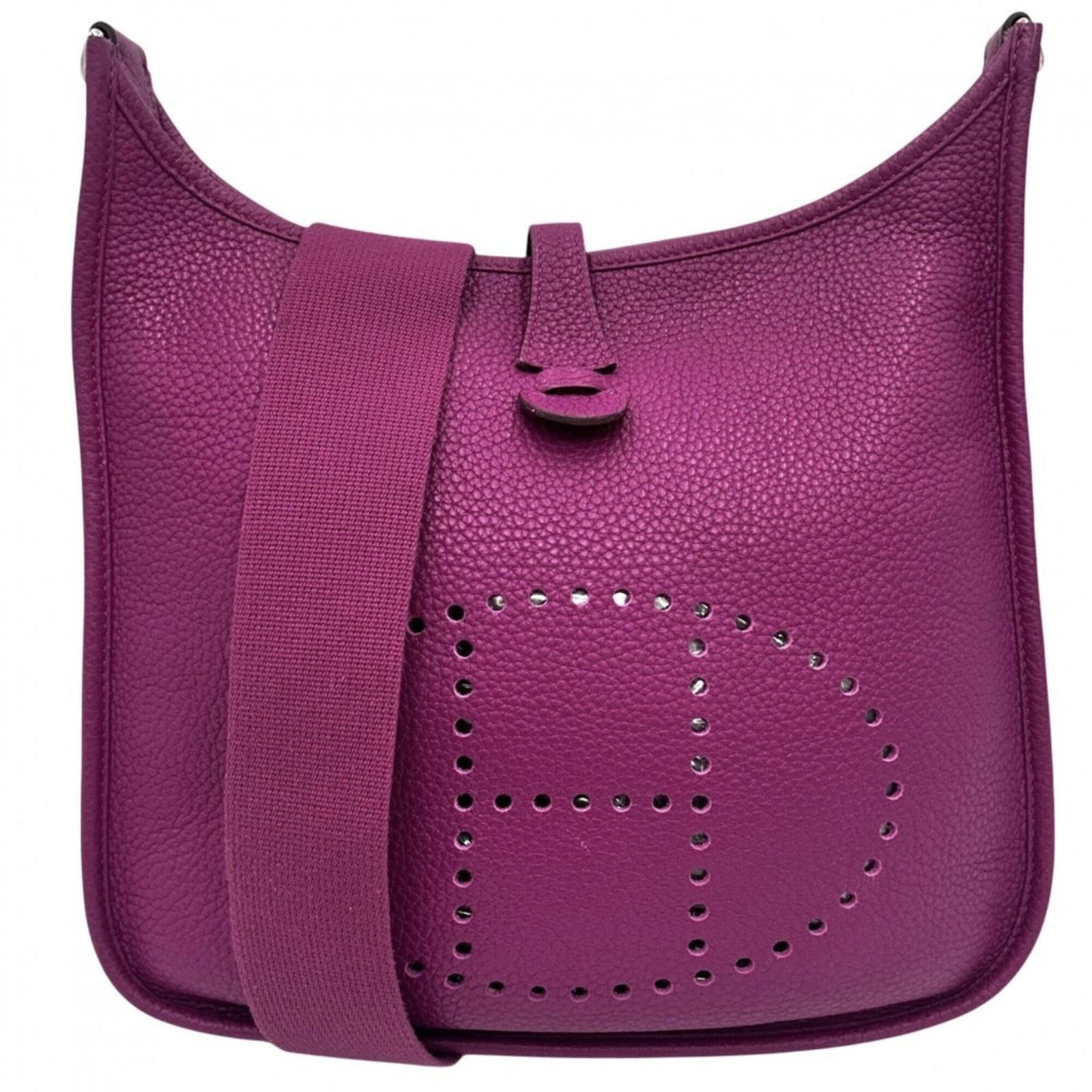Shoulder bag leather by Hermes: Shoulder bag leather by Hermes Pink and Purple Leather Shoulder Bag by Hermes. This elegant shoulder bag features high-quality leather in two striking colors, measuring 25.5cm x 29cm x 7.5cm. Its clas