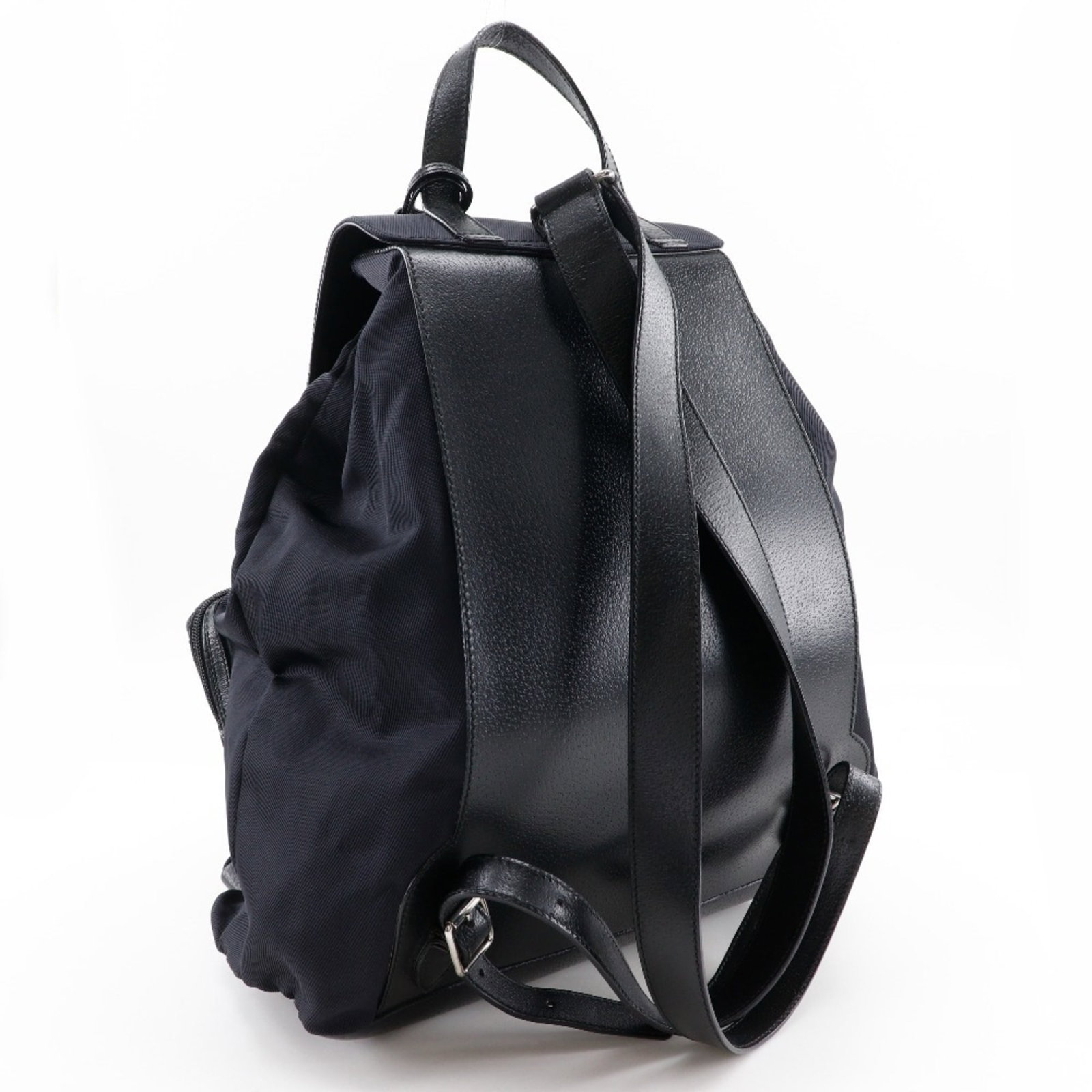 Nylon Canvas Leather Backpack Gucci - 3
