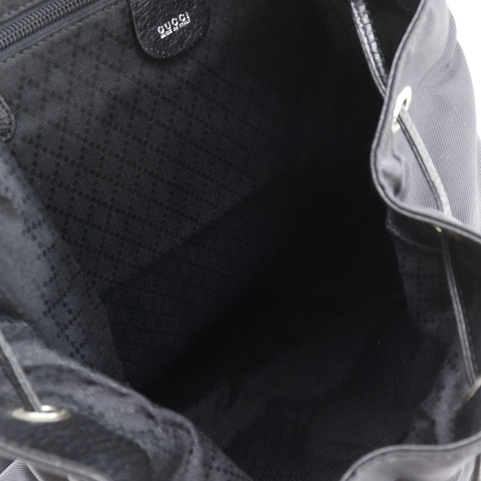 Nylon Canvas Leather Backpack Gucci - 7