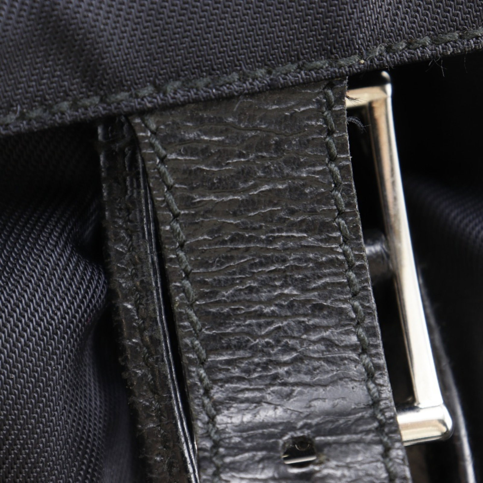 Nylon Canvas Leather Backpack Gucci - 9