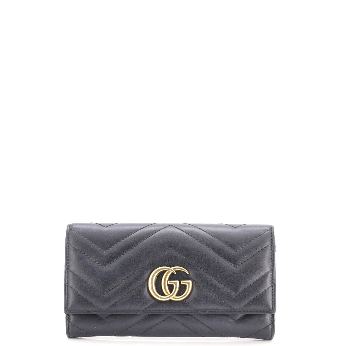 Gucci GG Marmont Continental Wallet Matelasse Leather: Gucci GG Marmont Continental Wallet Matelasse Leather Black Matelasse Leather Gucci GG Marmont Continental Wallet with gold hardware, featuring a classic design and elegant details. This wallet boasts