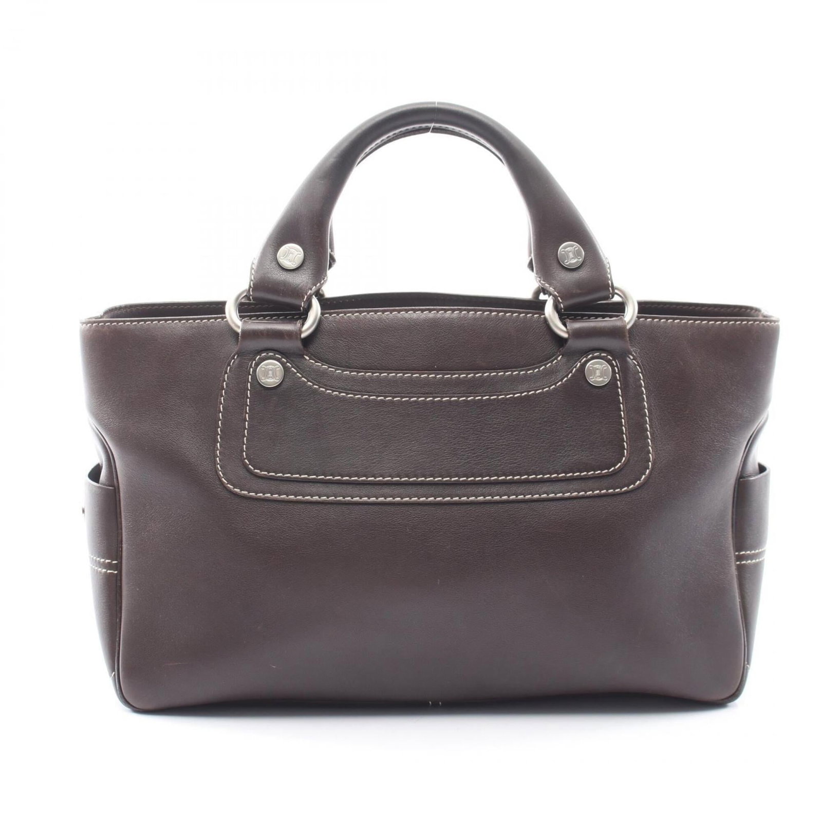 Handbag Celine Leather: Handbag Celine Leather Brown Celine Leather Handbag. Made from high-quality leather, this handbag measures 20cm x 32cm x 13cm and features a classic design. With its timeless style and elegant brown