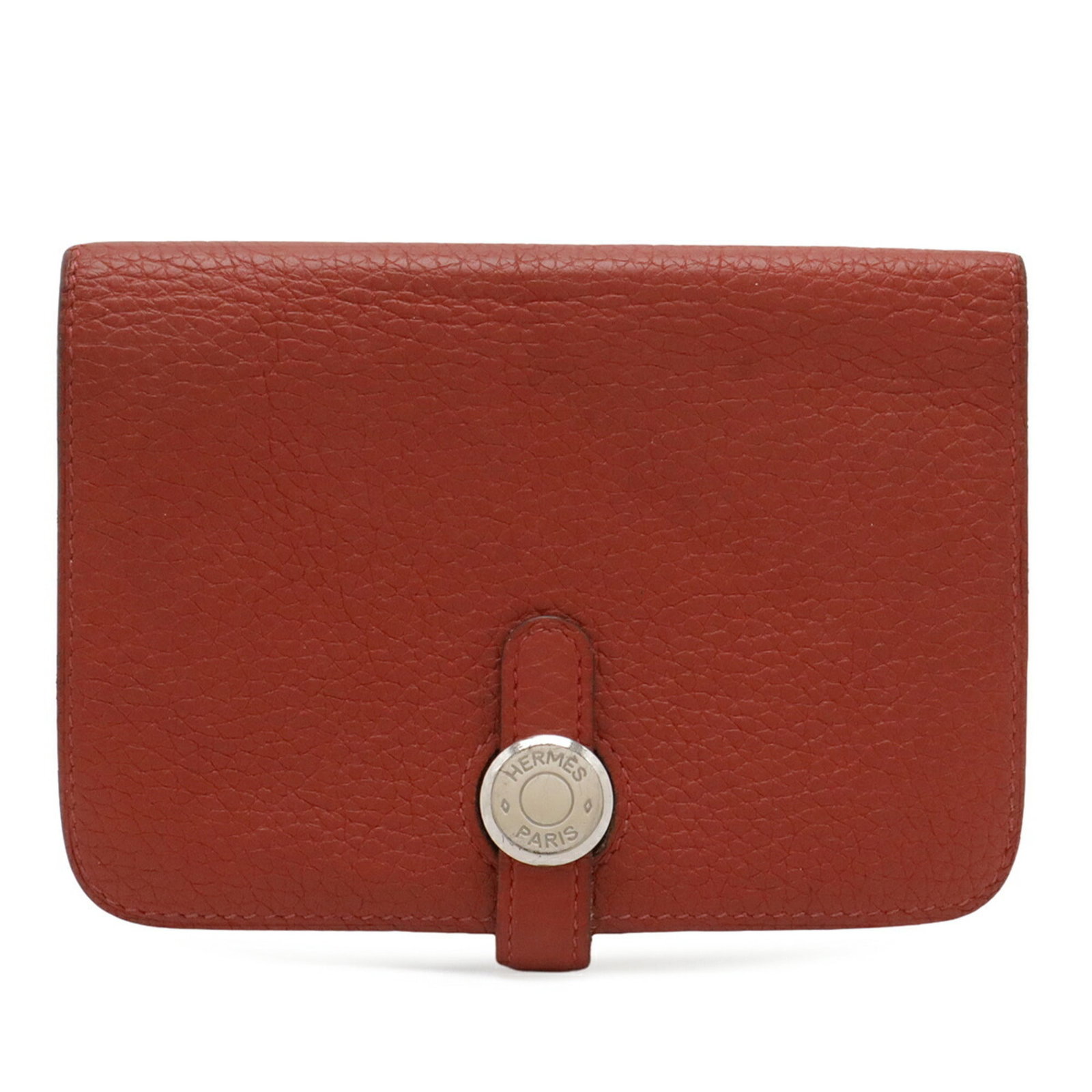 Hermes Coin Purse/ Coin Case Togo Leather: Hermes Coin Purse/ Coin Case Togo Leather Togo leather craftsmanship shines in this Herm?s coin purse, boasting a rich red brown color and sleek design. Measuring 10cm x 14cm, the compact size makes i