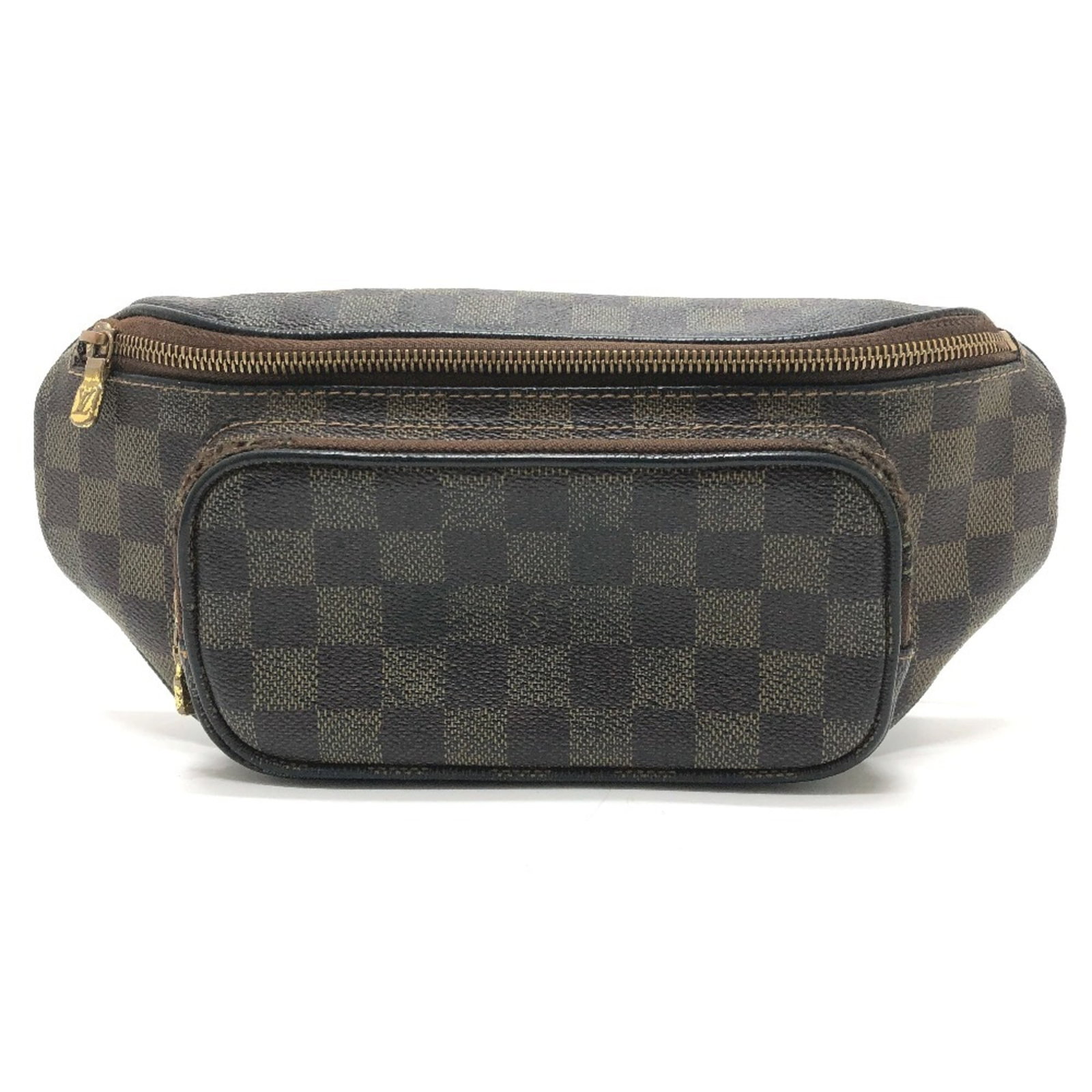 Canvas Damier Louis Vuitton Sling Pouch: Canvas Damier Louis Vuitton Sling Pouch Damier canvas pattern adds visual interest to this classic Louis Vuitton sling pouch, made from durable and iconic materials. Measuring 14.5cm x 31.5cm x