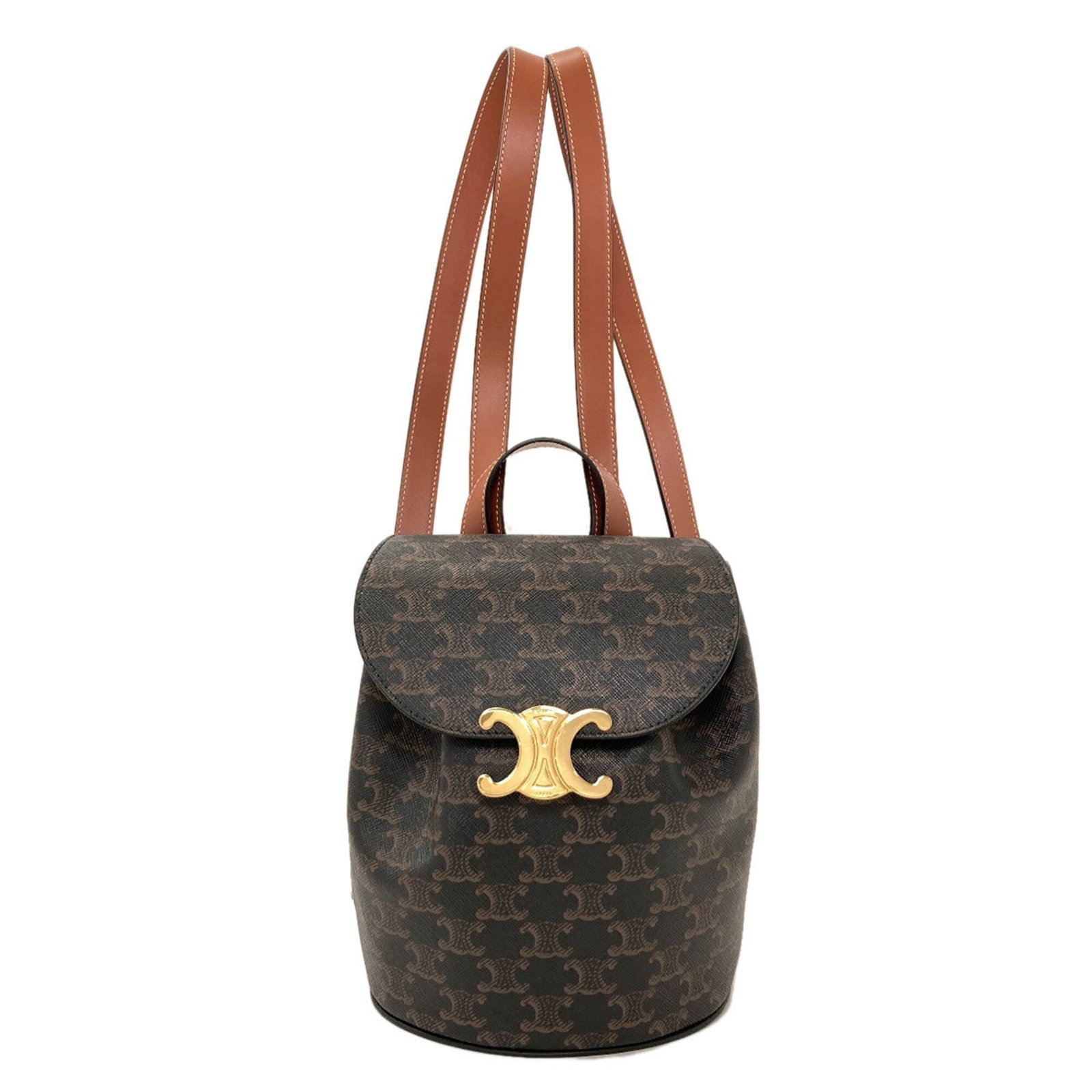 Celine Backpack Pvc: Celine Backpack Pvc Dark brown Celine PVC backpack with clean lines and classic design. Measuring 21.5cm x 17cm x 13.5cm, it features a sturdy PVC material and compact size perfect for daily use. The 