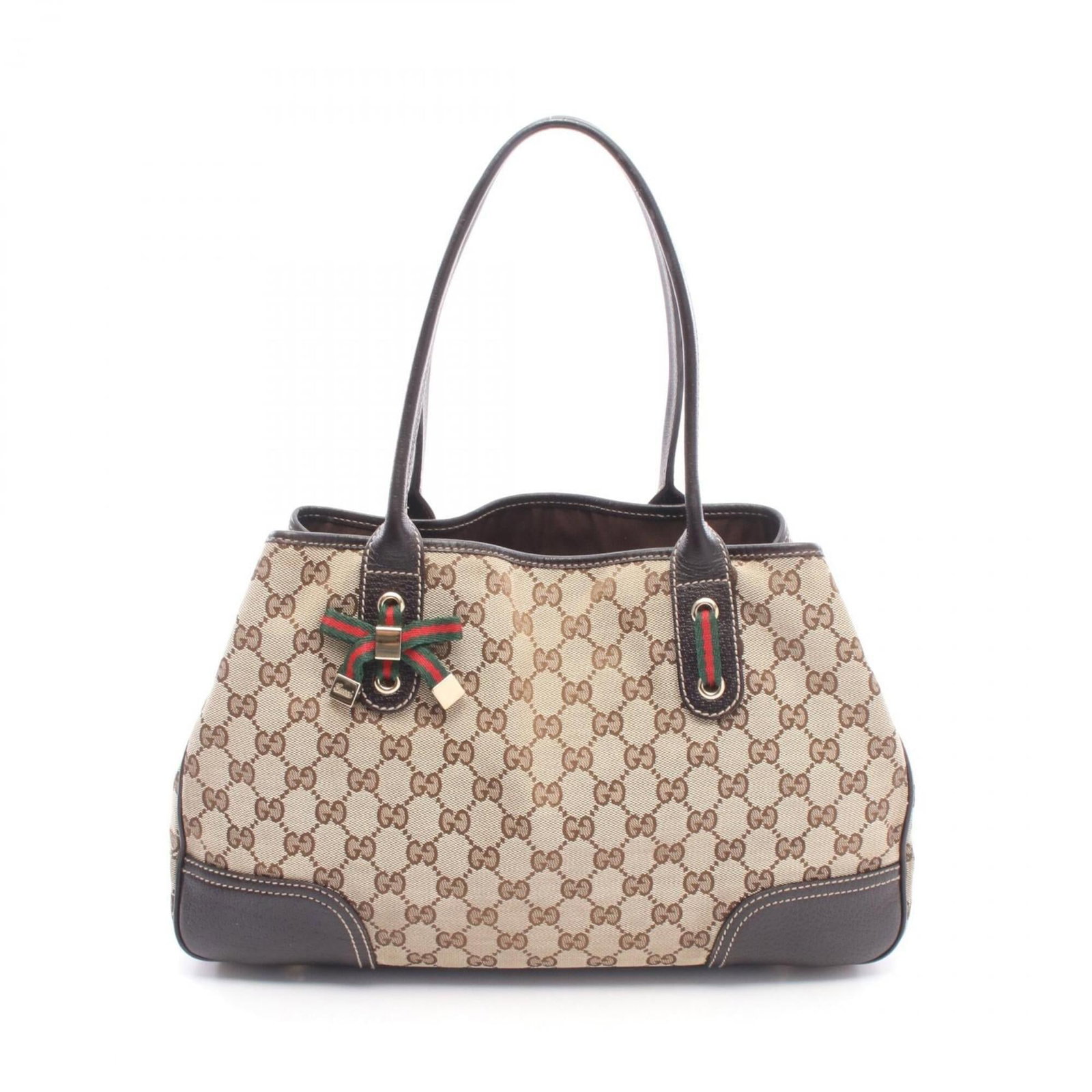 Canvas leather handbag tote gucci: Canvas leather handbag tote gucci Canvas and leather Gucci tote bag features a classic design with a beige, brown color combination. The bag measures 23cm x 37cm x 10cm, making it a spacious and styli