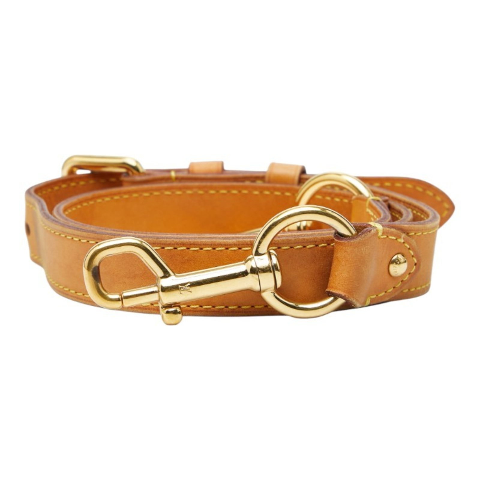 Strap leather from Louis Vuitton: Strap leather from Louis Vuitton Strap leather from Louis Vuitton, featuring a classic beige color and precise measurements at 100cm x 2.3cm / 39.37'' x 0.9''. Made from high-quality leather, this str