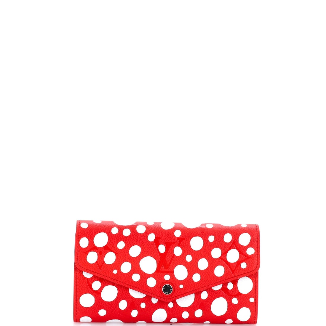 Louis Vuitton Sarah Wallet NM Yayoi Kusama Painted Dots Taurillon Leather: Louis Vuitton Sarah Wallet NM Yayoi Kusama Painted Dots Taurillon Leather The Louis Vuitton Sarah Wallet in Yayoi Kusama Painted Dots Taurillon Leather boasts a striking print design, featuring the ic