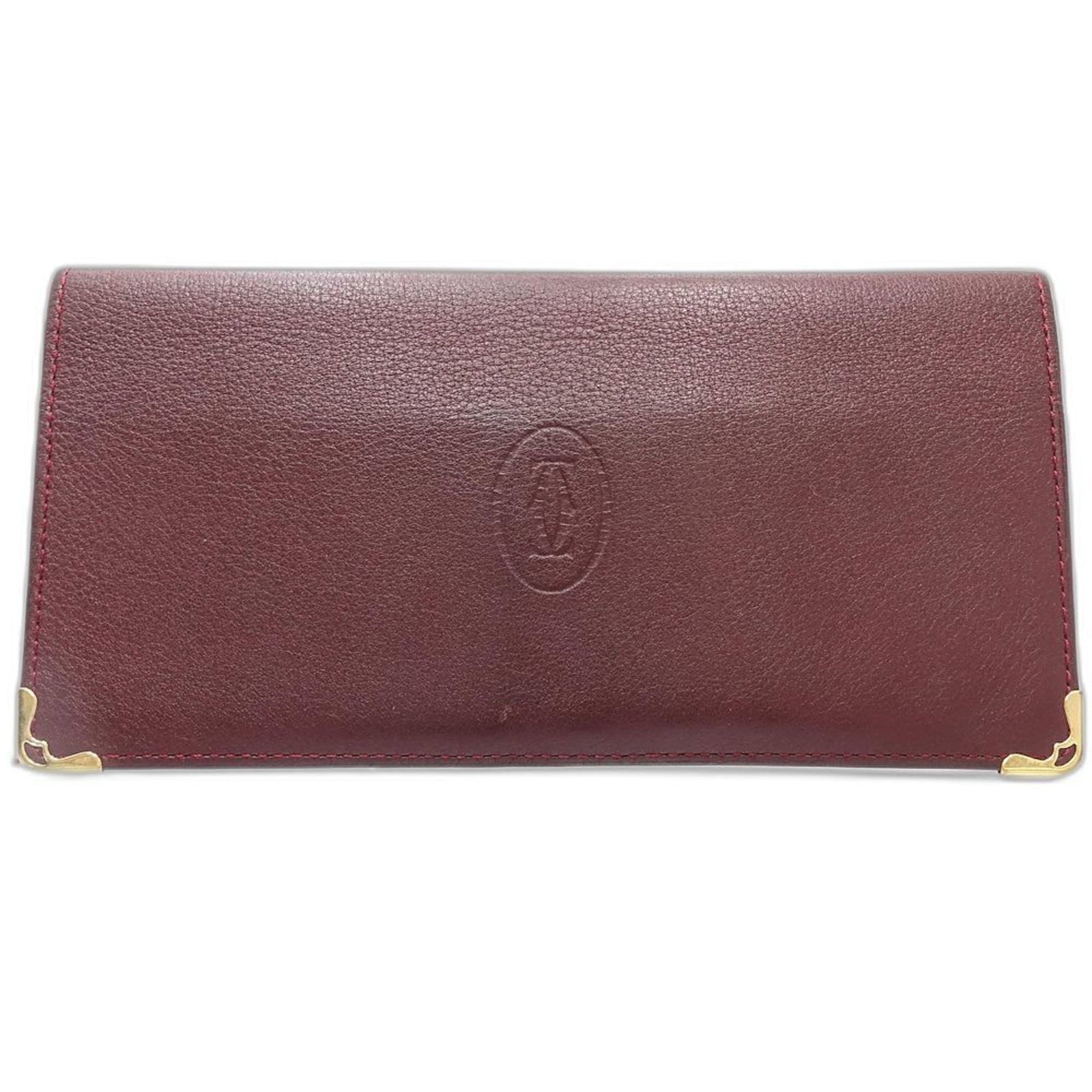 Long Bill Leather Wallet Bi Fold Cartier (1 of 12)