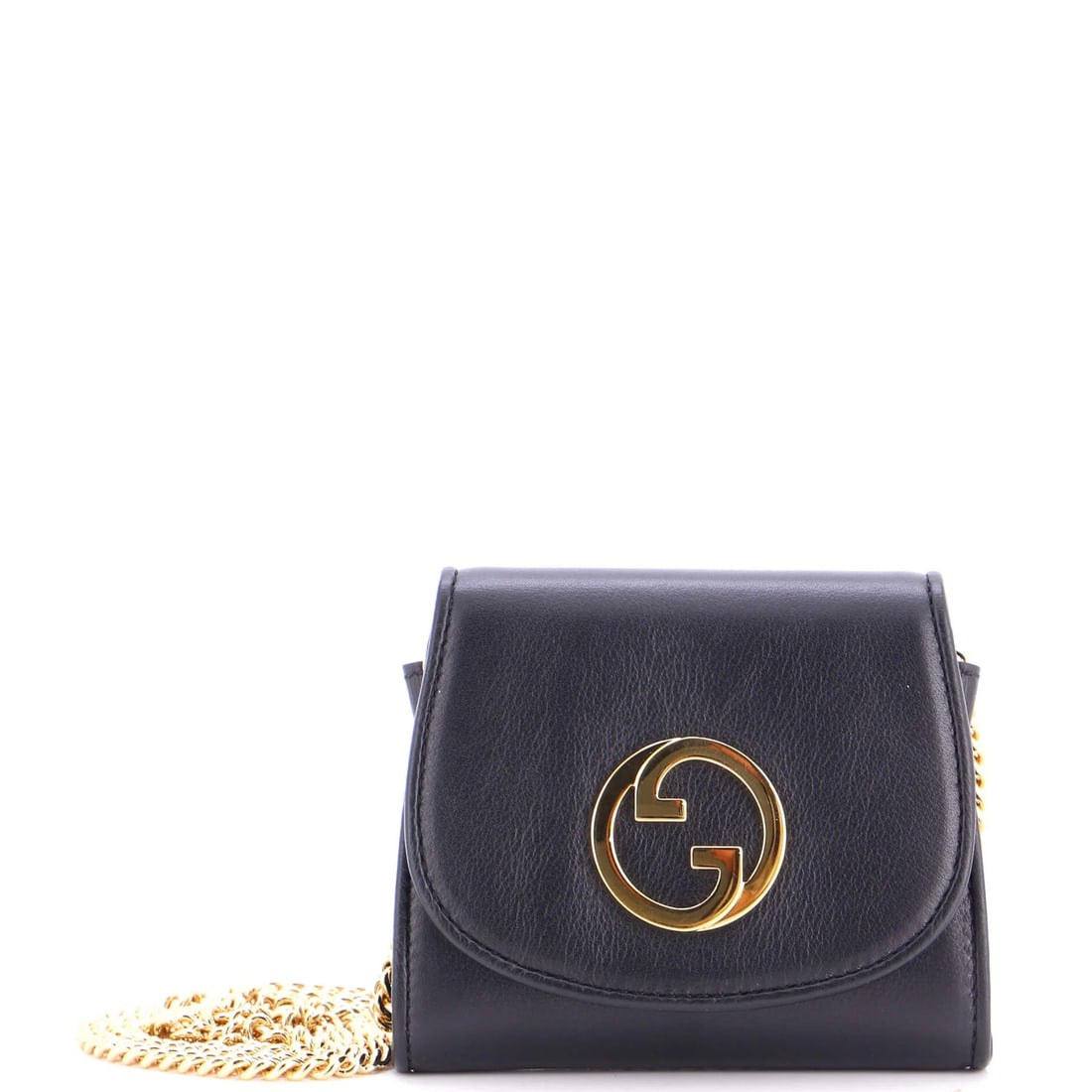 Blondie NM Gucci Wallet Chain Leather Medium: Blondie NM Gucci Wallet Chain Leather Medium Black leather medium wallet chain from Gucci's Blondie NM collection, featuring a classic cross body design with a gold hardware accent. The exterior shows