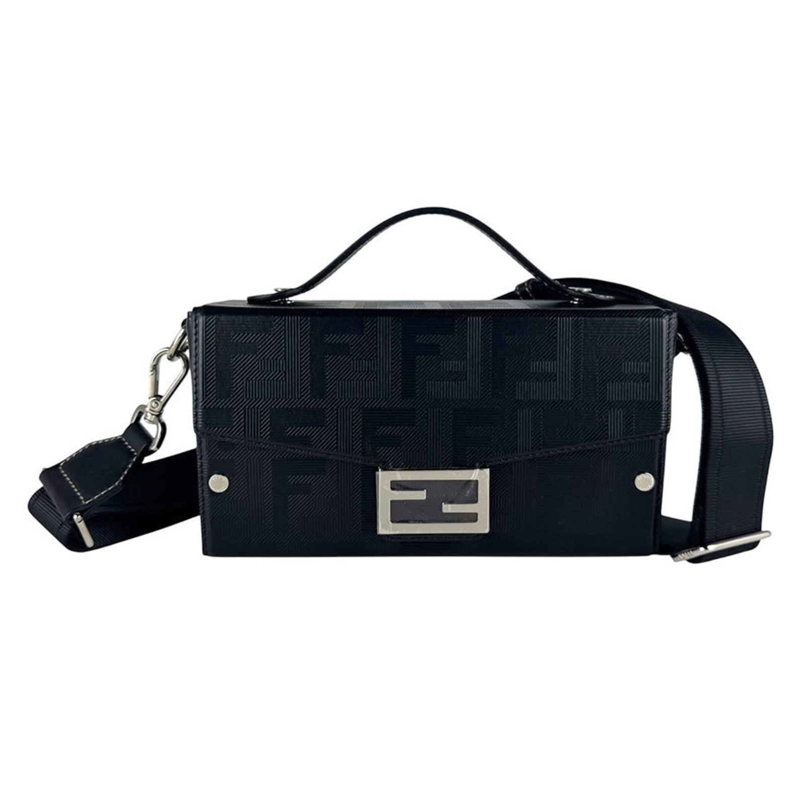 Shoulder Bag Fendi Leather: Shoulder Bag Fendi Leather This black Fendi leather shoulder bag features a sleek design with clean lines and a classic silhouette. Made from high-quality Italian leather, its durable construction