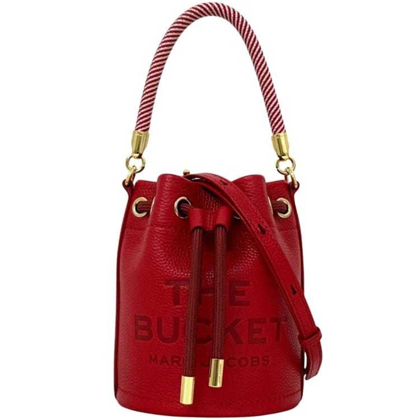 Handbag Leather Shoulder Marc Jacobs: Handbag Leather Shoulder Marc Jacobs Red leather shoulder bag from Marc Jacobs, featuring a vibrant red color and precise measurements at 18cm x 15cm x 15cm. Made from high-quality leather, this