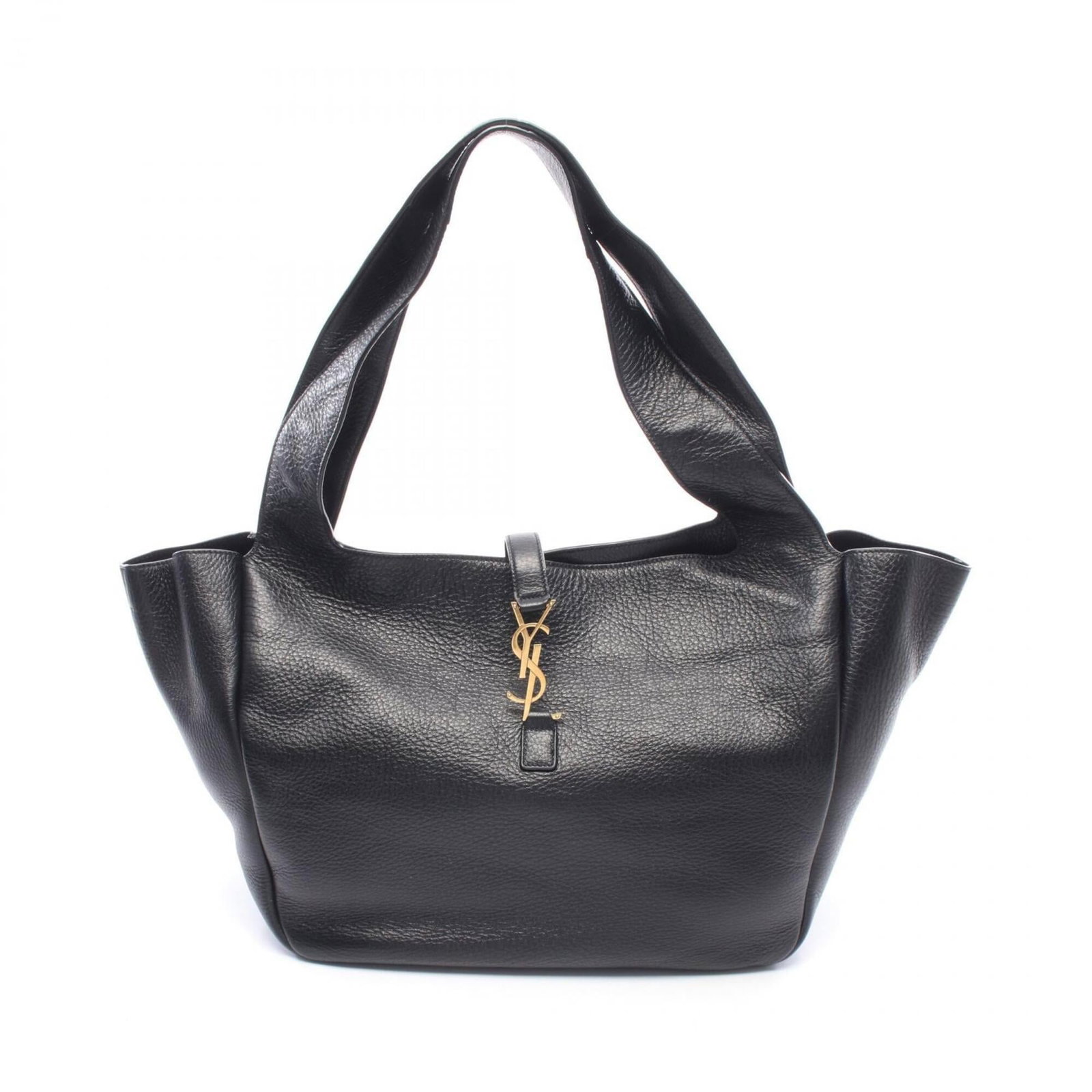 Saint Laurent Handbag Tote Bag Leather: Saint Laurent Handbag Tote Bag Leather Saint Laurent Handbag Tote Bag Leather - A sleek and sophisticated black leather tote bag from the renowned French fashion house. Measuring 27cm x 33cm x 15cm, t