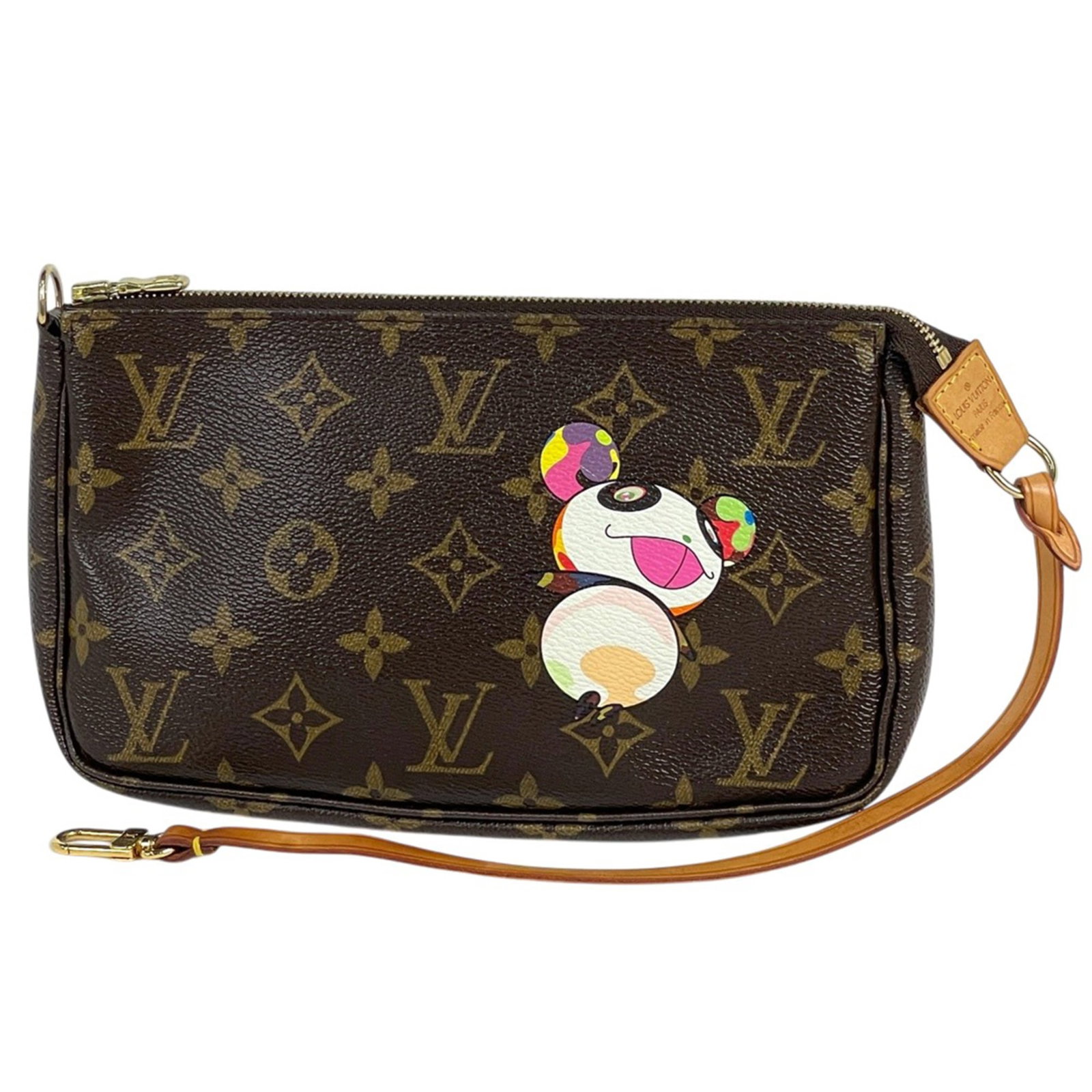 Pochette pouch monogram Louis Vuitton: Pochette pouch monogram Louis Vuitton Monogram Panda Pochette pouch from Louis Vuitton, featuring the iconic monogram pattern in a unique panda design. This stylish and compact pouch measures 12cm x