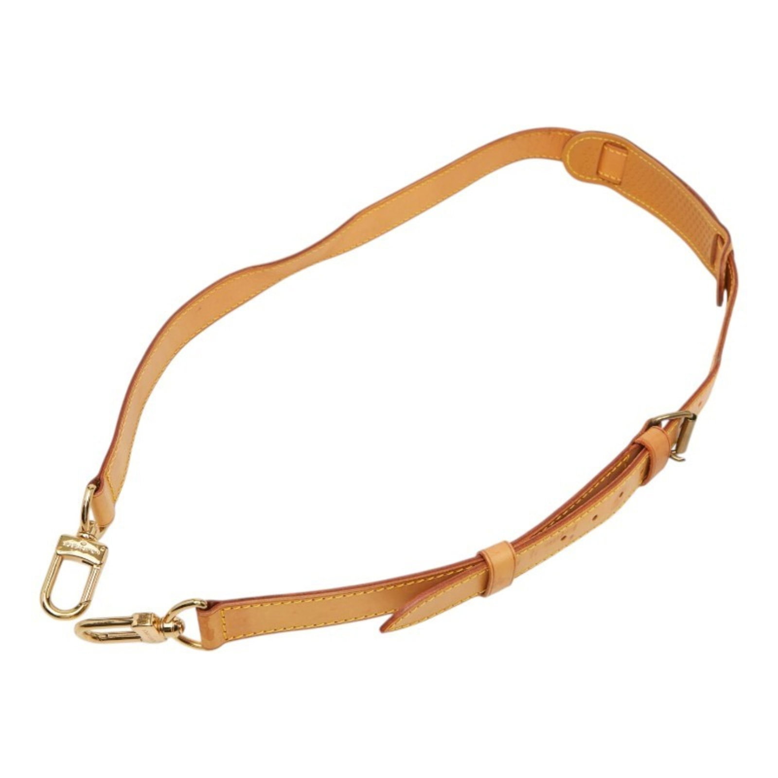 Strap leather from Louis Vuitton: Strap leather from Louis Vuitton Strap leather from Louis Vuitton, made from high-quality beige leather, measures 117.5cm x 2.5cm / 46.25'' x 0.98''. This strap bears a signature and is made to the