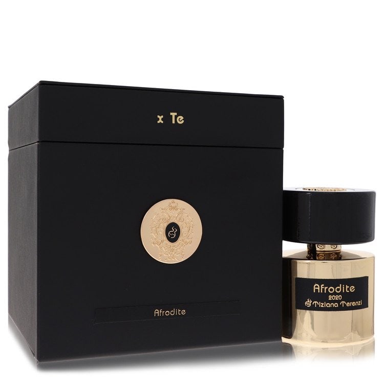 Tiziana Terenzi Afrodite by Tiziana Terenzi Extrait De Parfum Spray 3.38 oz: Tiziana Terenzi Afrodite by Tiziana Terenzi Extrait De Parfum Spray 3.38 oz Sweet vanilla berries, white peach, pink pepper, lilac and white currant open up the complex and intoxicating blend of