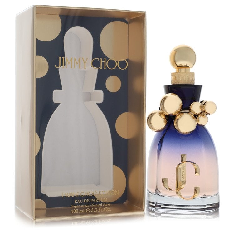 Jimmy Choo I Want Choo by Jimmy Choo Eau De Parfum Spray (Limited Edition) 3.3 oz: Jimmy Choo I Want Choo by Jimmy Choo Eau De Parfum Spray (Limited Edition) 3.3 oz Brighten up with Jimmy Choo I Want Choo, a women's amber floral fragrance featuring top notes of mandarin juice and
