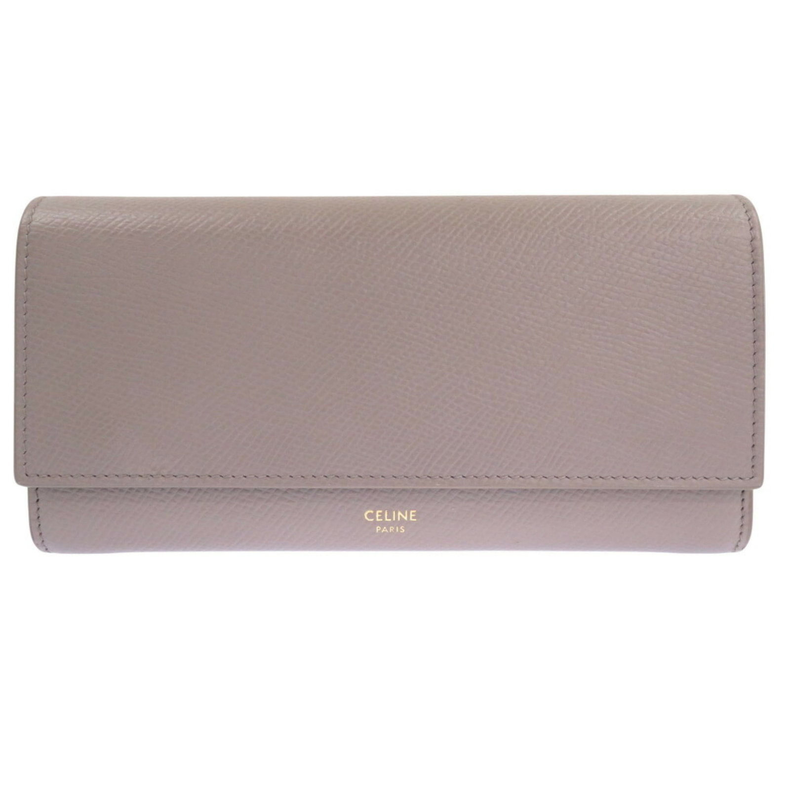Celine Long Wallet (Bi-Fold) Leather: Celine Long Wallet (Bi-Fold) Leather Gray Celine Long Wallet (Bi-Fold) Leather, measuring 10cm x 19cm / 3.93'' x 7.48'', features a classic bi-fold design made from high-quality leather. The wallet's 