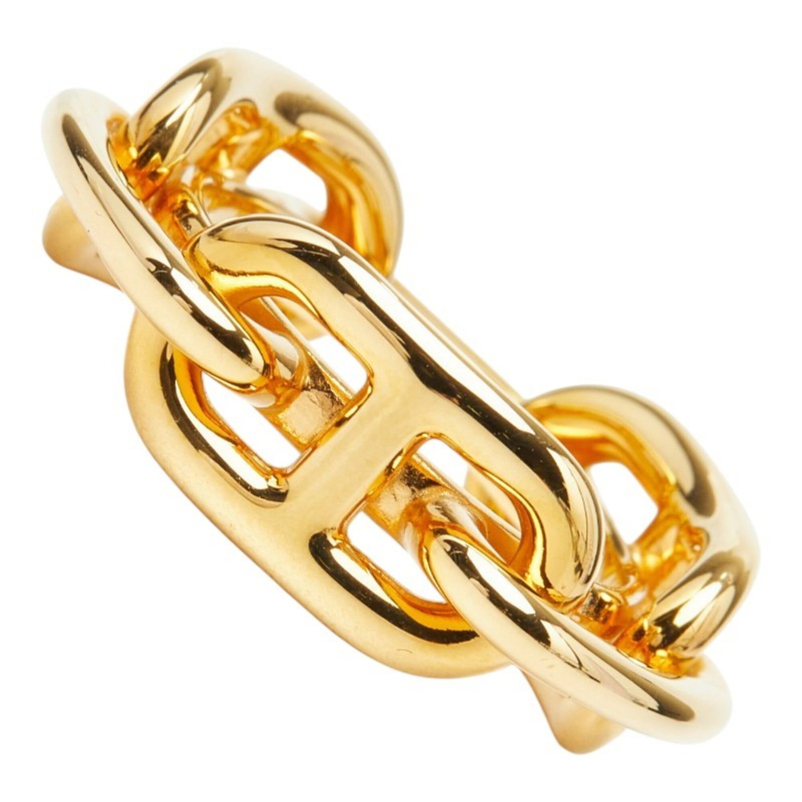 Ring Hermes Scarf: Ring Hermes Scarf The Hermes Scarf ring boasts a sleek gold design, perfectly capturing the essence of the iconic brand. With its compact size and striking color, this accessory is sure to add a