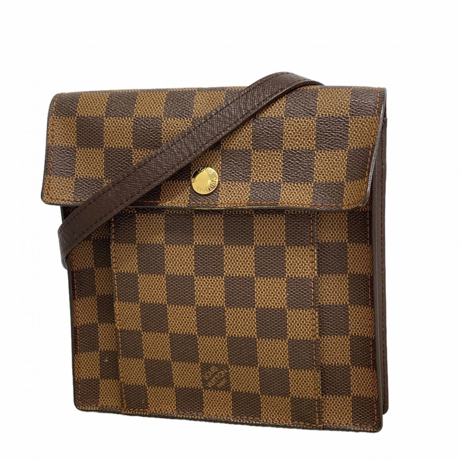 Shoulder bag from Louis Vuitton: Shoulder bag from Louis Vuitton The Louis Vuitton shoulder bag features a timeless Ebene color, perfectly balanced with its sleek dimensions (19cm x 17.5cm x 3cm). This stylish accessory boasts a clas