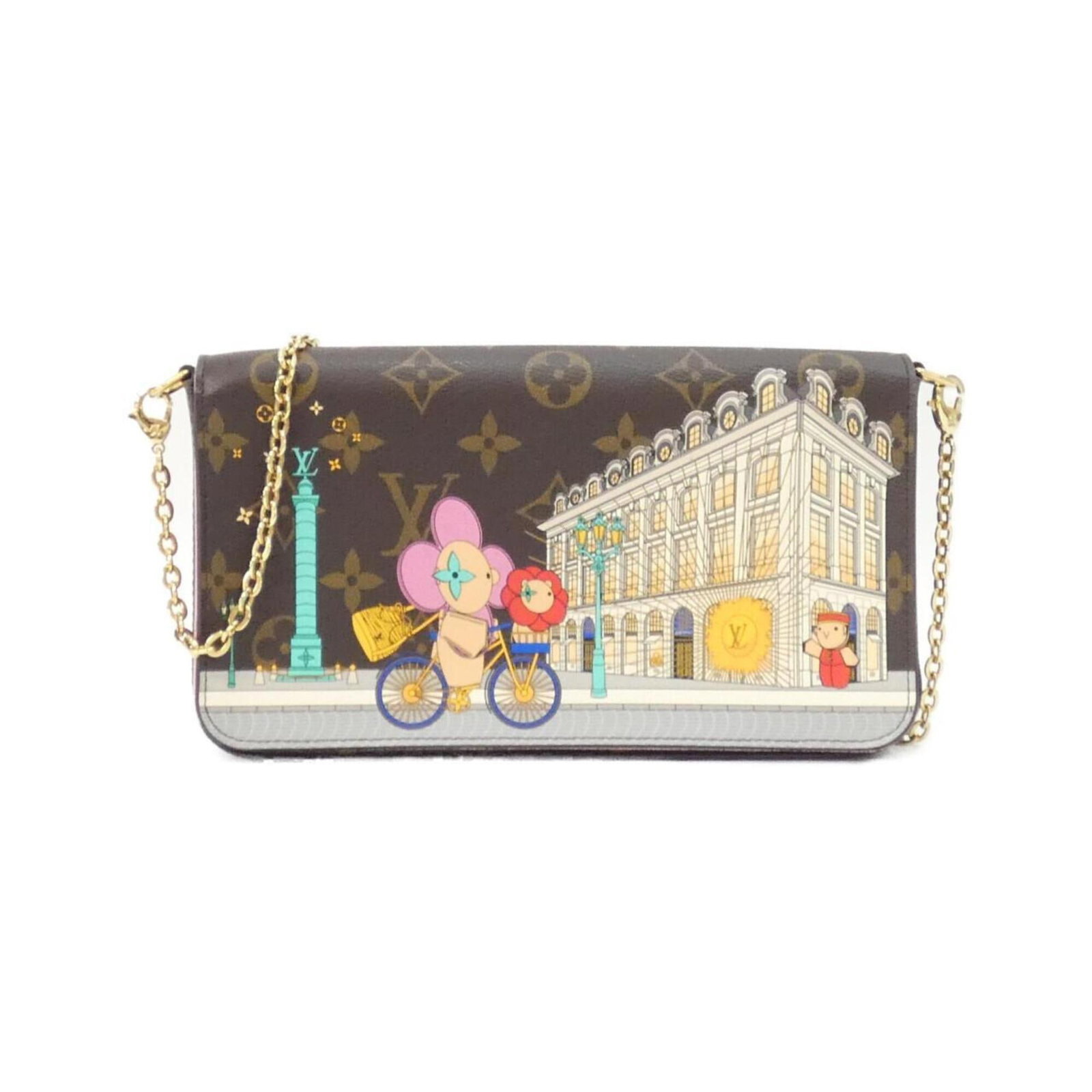 Coated Canvas Shoulder Bag Louis Vuitton: Coated Canvas Shoulder Bag Louis Vuitton Marron, Monogram Coated Canvas Shoulder Bag from Louis Vuitton. This Pochette bag features coated canvas material and measures 12cm x 21cm x 3cm. The iconic