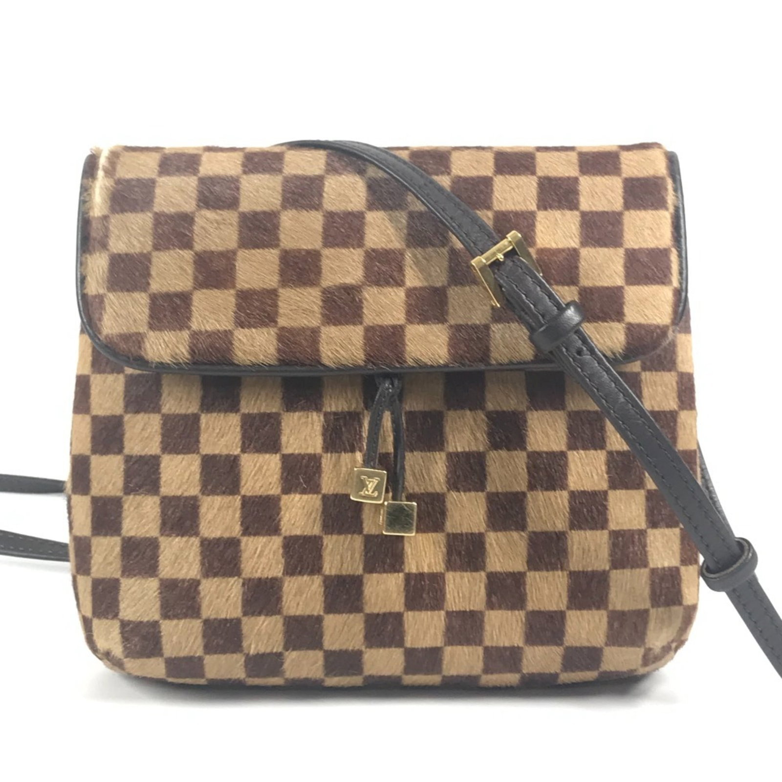 Vuitton Pochette Leather Bag Shoulder Louis: Vuitton Pochette Leather Bag Shoulder Louis The Louis Vuitton Pochette Leather Bag Shoulder in Brown Ebene features a classic design with a signature flap closure, showcasing the iconic Harako
