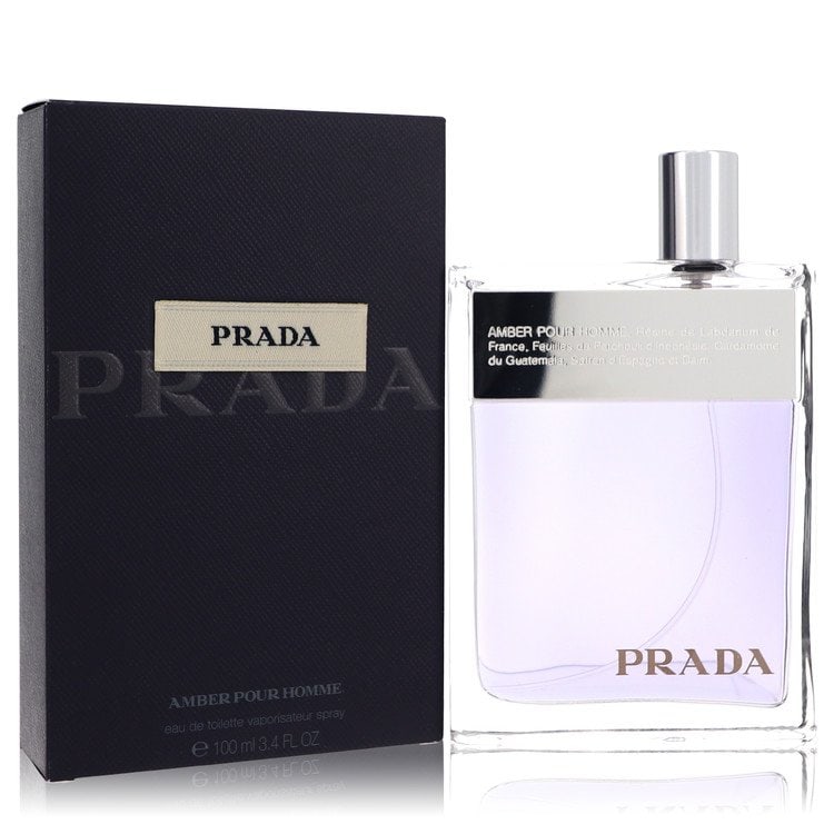 Prada Amber by Prada Eau De Toilette Spray 3.4 oz: Prada Amber by Prada Eau De Toilette Spray 3.4 oz Bergamot, cardamom, mandarin orange, and neroli top notes create a unique blend in Prada Amber Eau De Toilette Spray. This fragrance was created by Da
