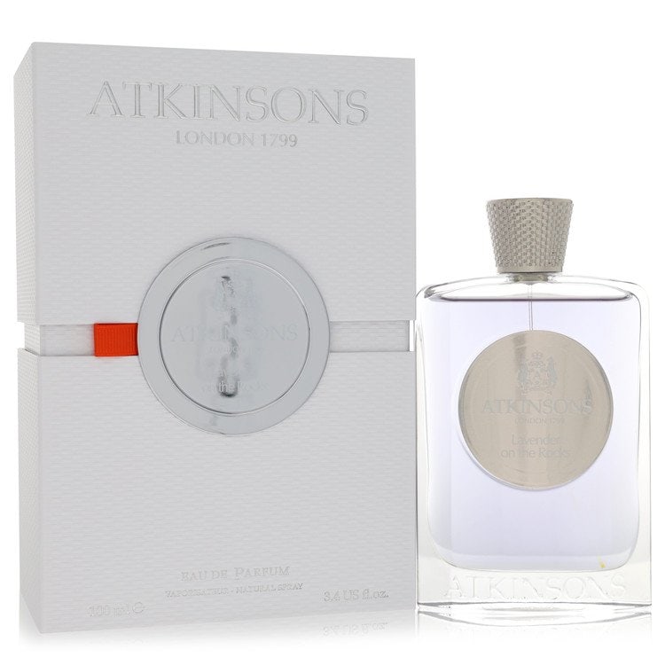 Lavender on the Rocks by Atkinsons Eau De Parfum Spray 3.3 oz: Lavender on the Rocks by Atkinsons Eau De Parfum Spray 3.3 oz Atkinsons Eau De Parfum Spray Lavender on the Rocks in 3.3 oz offers a warm, flowery, and woody scent with cool tones, creating a