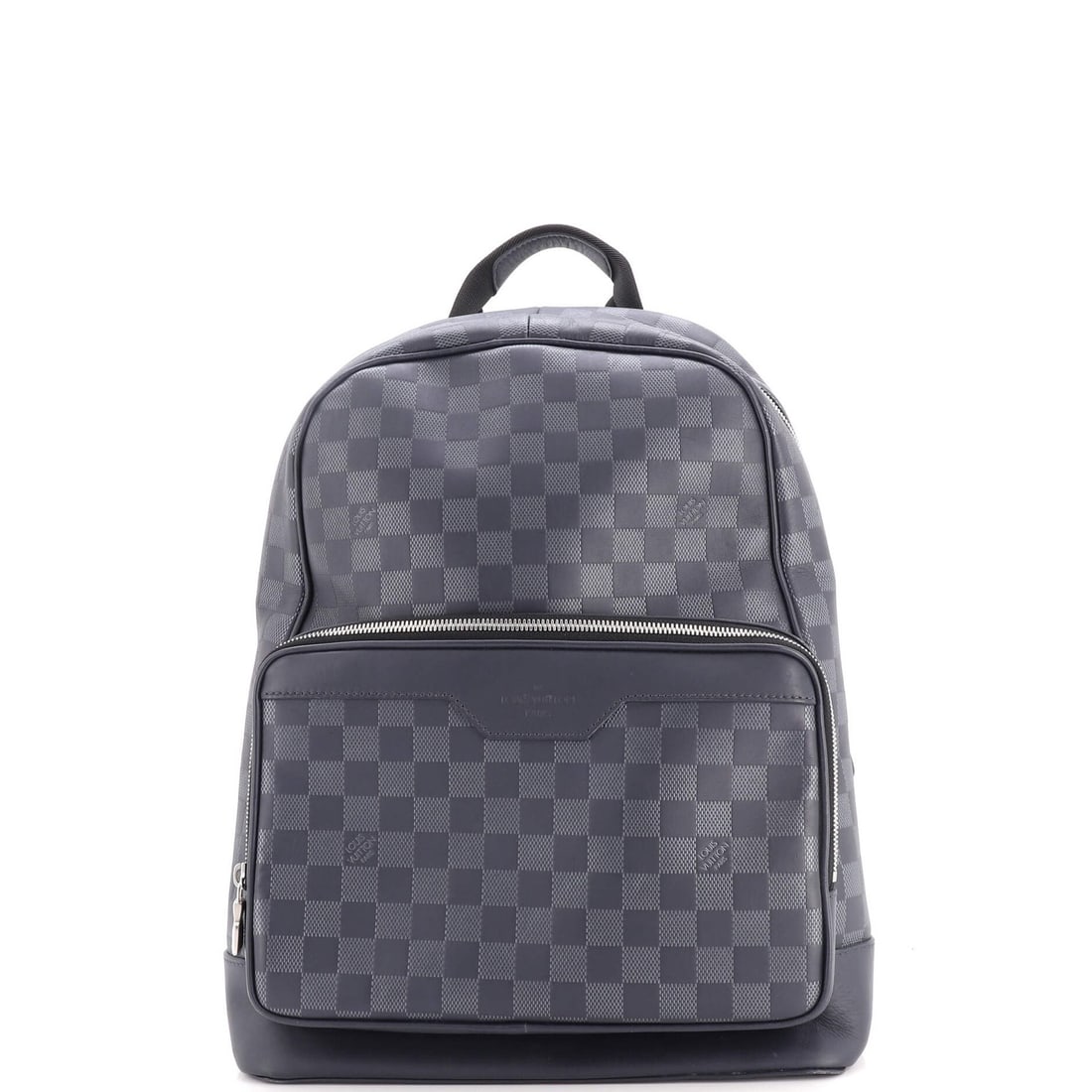 Damier Infini Leather Louis Vuitton Campus Backpack: Damier Infini Leather Louis Vuitton Campus Backpack Black Damier Infini Leather Louis Vuitton Campus Backpack with heavy edge wear, scuffs, and minor discoloration on the exterior. The backpack