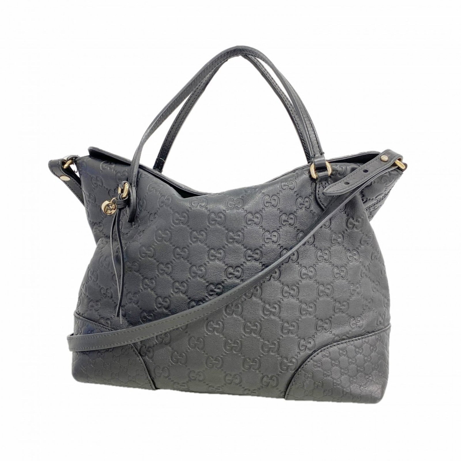 Gucci Handbag Leather: Gucci Handbag Leather Black Gucci leather handbag with dimensions 24cm x 28cm x 13.5cm. The bag features high-quality leather construction and a classic design. A genuine Gucci MPN 353120 item. Item