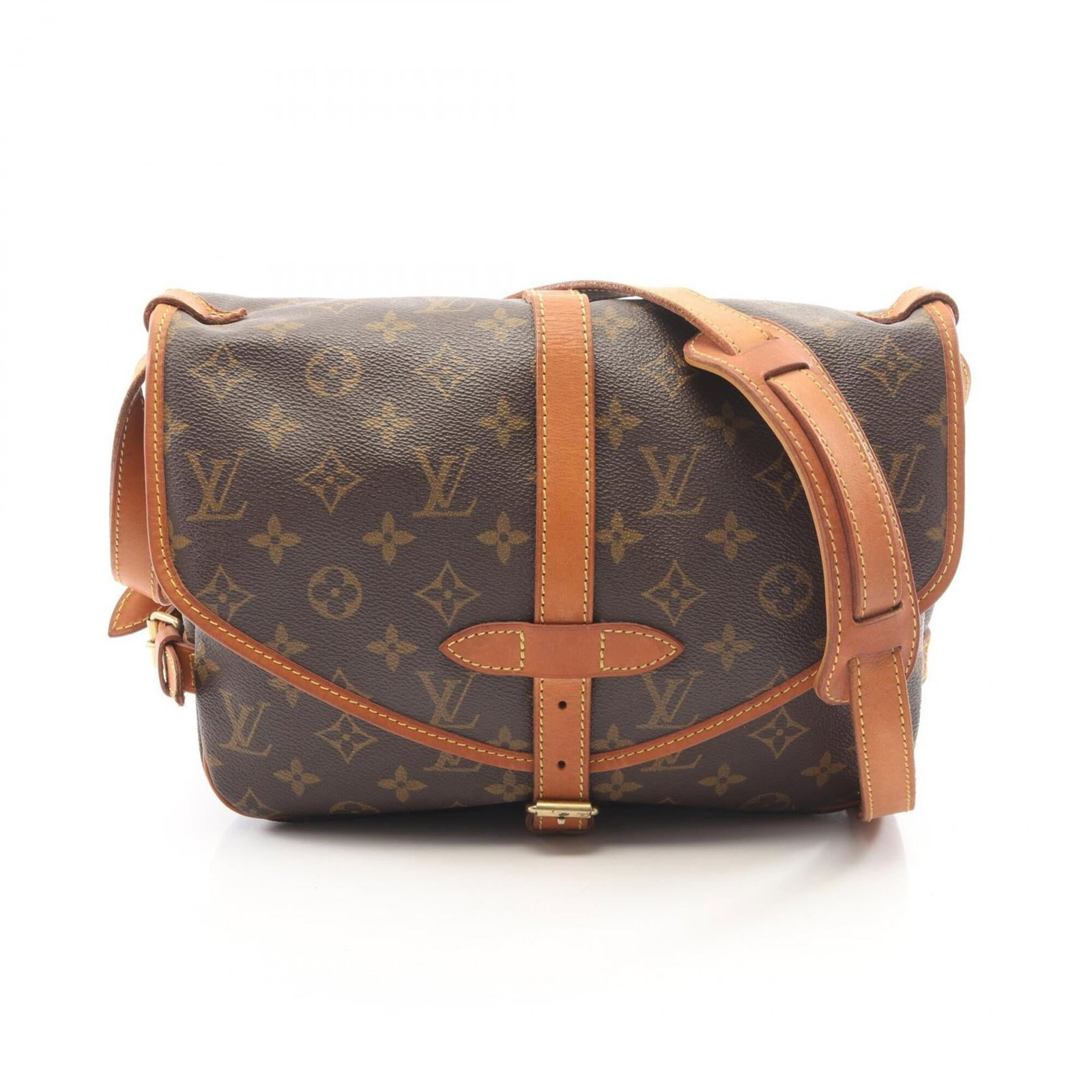 Louis Vuitton Handbag Shoulder Bag Monogram Leather: Louis Vuitton Handbag Shoulder Bag Monogram Leather Monogrammed leather in brown, the Louis Vuitton Handbag Shoulder Bag boasts classic design with timeless elegance. Measuring 22cm x 28cm, it offers