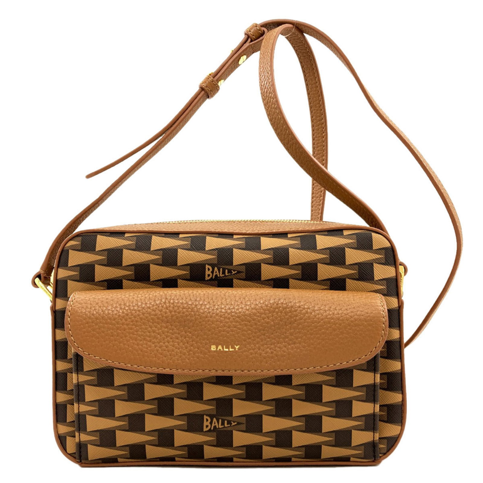 Shoulder Bag Bally Leather: Shoulder Bag Bally Leather Bally Leather Shoulder Bag, Brown. Made from PVC and leather, this shoulder bag features a classic design with clean lines and a timeless brown color. Its compact size