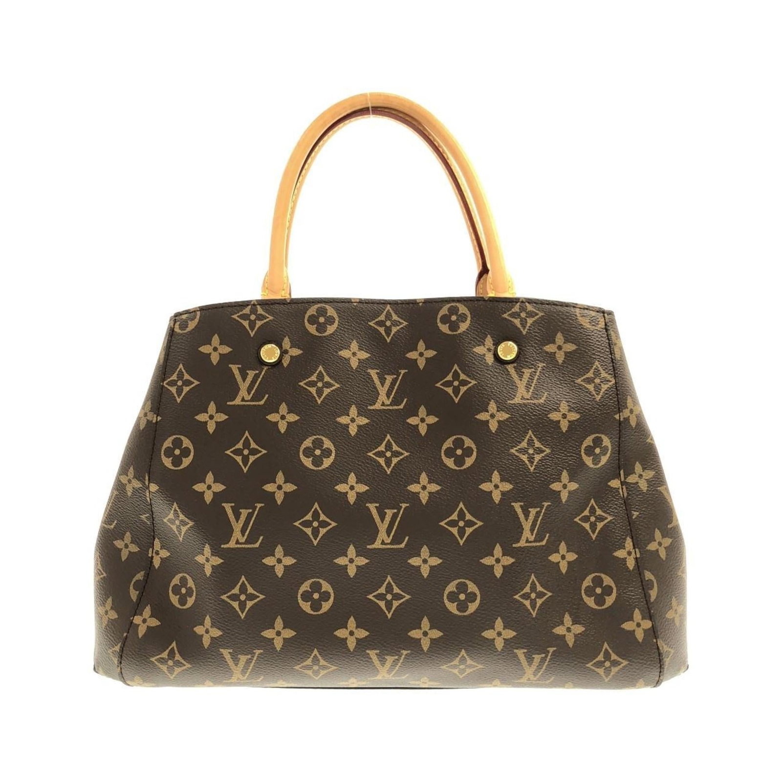 Canvas Coated Louis Vuitton Handbag: Canvas Coated Louis Vuitton Handbag Canvas Coated Louis Vuitton Handbag - A timeless piece with a classic design, featuring coated canvas material and a signature brown color. Measuring 23cm x 35cm x