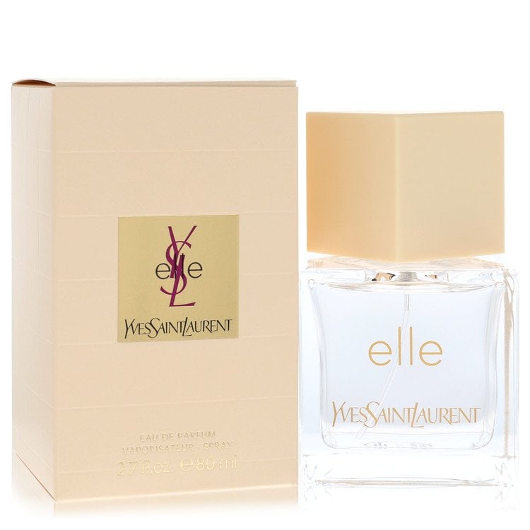 Elle by Yves Saint Laurent Eau De Parfum Spray 2.7 oz: Elle by Yves Saint Laurent Eau De Parfum Spray 2.7 oz Lemon and litchi top notes blend with peony petals, Jasmine Sambac, rose, and freesia in this floral woody musk perfume by Yves Saint Laurent.