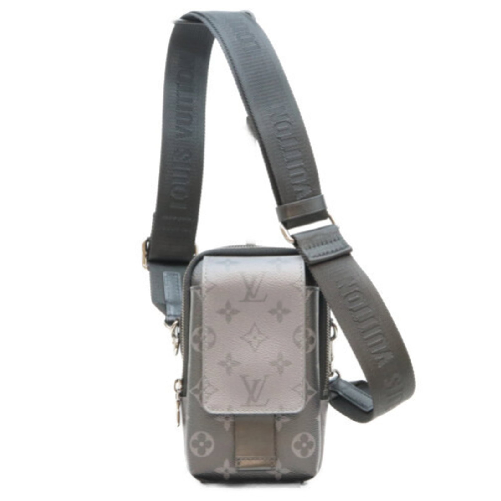 Shoulder bag Monogram Eclipse by Louis Vuitton: Shoulder bag Monogram Eclipse by Louis Vuitton The Louis Vuitton Monogram Eclipse shoulder bag is a sleek and sophisticated design, featuring the iconic Monogram Eclipse pattern in black. This