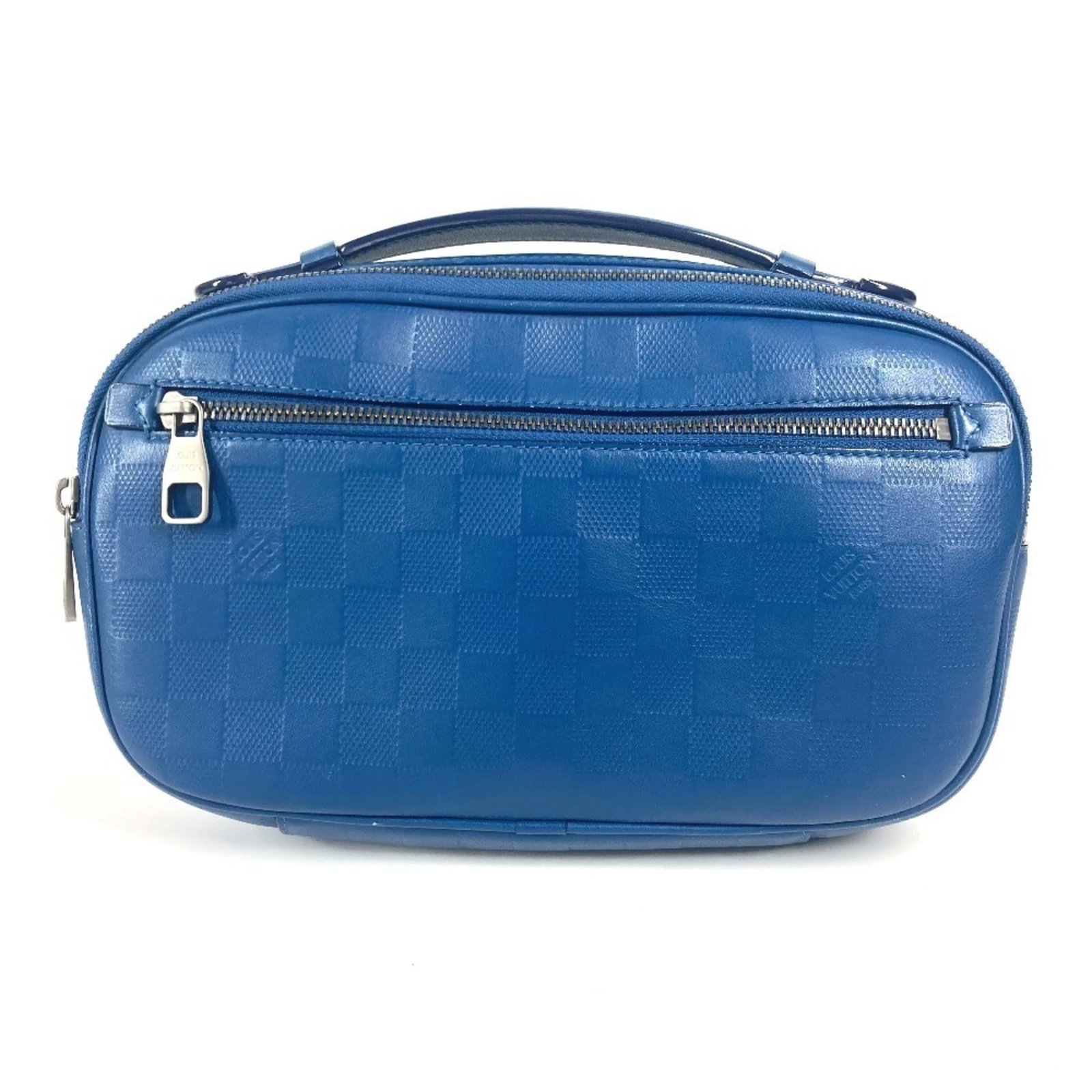 Infini Bag Sling Bag Louis Vuitton Damier Shoulder: Infini Bag Sling Bag Louis Vuitton Damier Shoulder The Louis Vuitton Damier Infini Sling Bag features the iconic Damier Infini pattern in blue. This shoulder bag measures 15.5cm x 26.5cm x 5cm, making