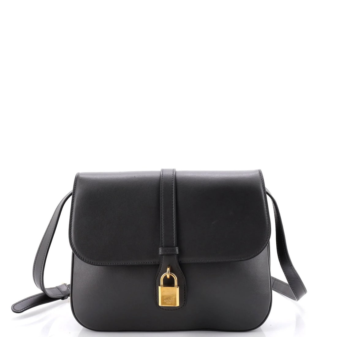Calfskin medium smooth bag tabou celine: Calfskin medium smooth bag tabou celine Gray Calfskin Tabou Bag with Gold Hardware. This medium smooth Celine bag features gray exterior leather and gold hardware, measuring 8" tall, 9" wide, and 2" d