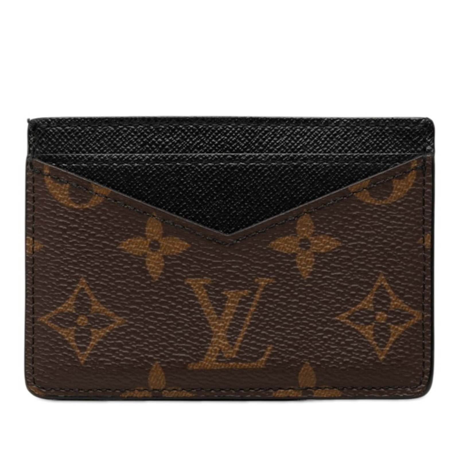 Louis Vuitton PVC leather card case: Louis Vuitton PVC leather card case Black and Brown Louis Vuitton PVC Leather Card Case. Made from high-quality PVC leather, this card case features the iconic Louis Vuitton design. With its sleek
