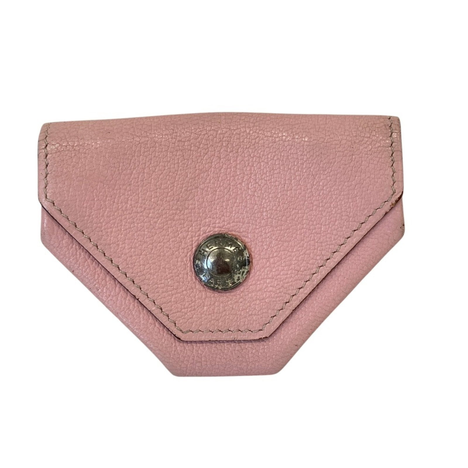 Leather purse coin case Hermes: Leather purse coin case Hermes Pink, Rose Sakura Leather Coin Case by Hermes features a sleek and elegant design. Made from high-quality leather, this compact coin case measures 6.5cm x 8.6cm x 1.8cm,
